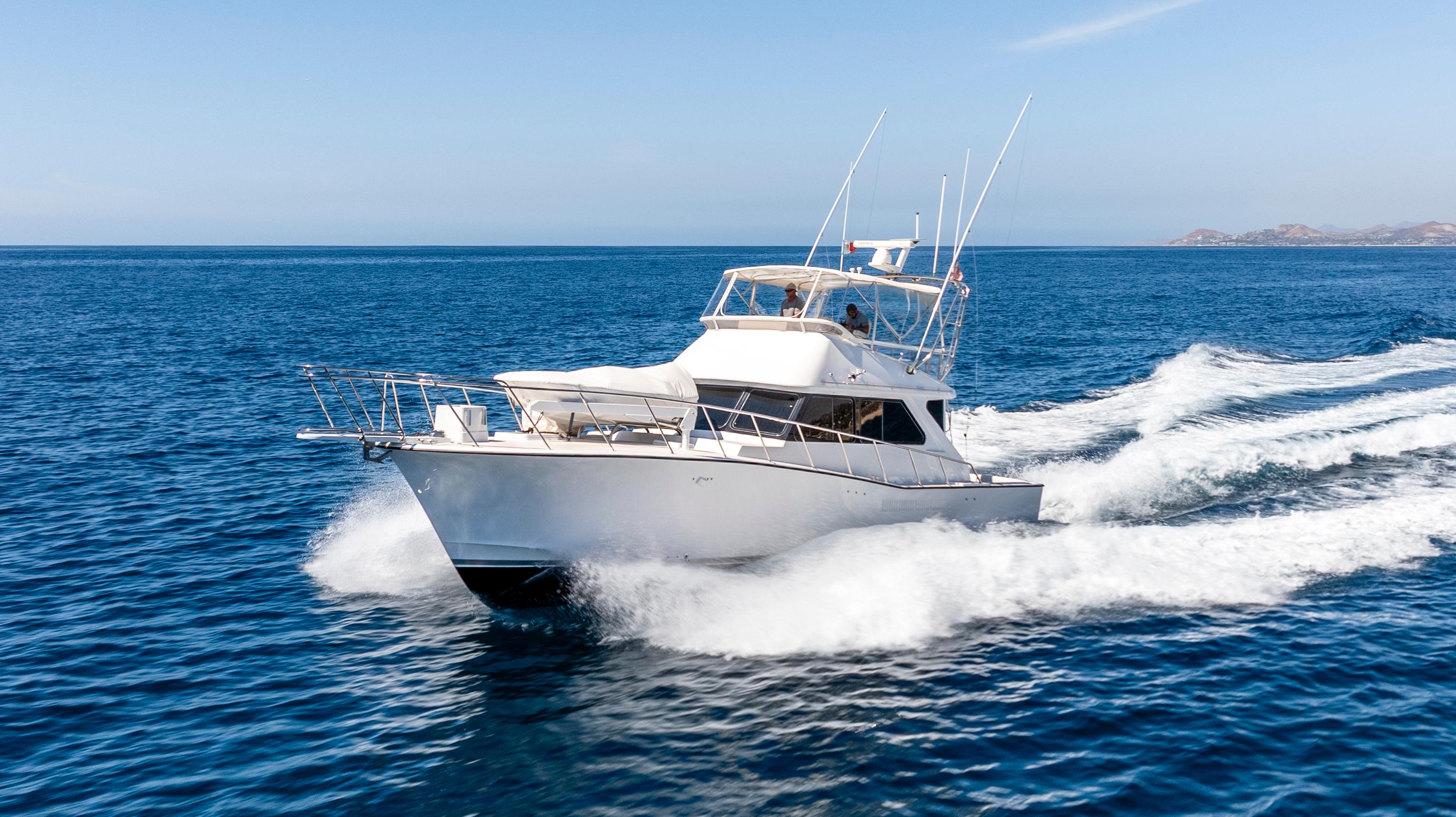 Pacifica-50 Convertible 1983-Bull Pen CA-US-1983 Pacifica 50 Convertible yacht cruising on open blue sea.-9793604