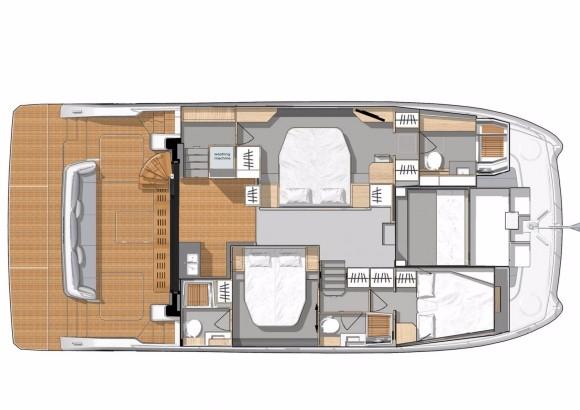 Fountaine Pajot MY 44 Cabin Layout Plan