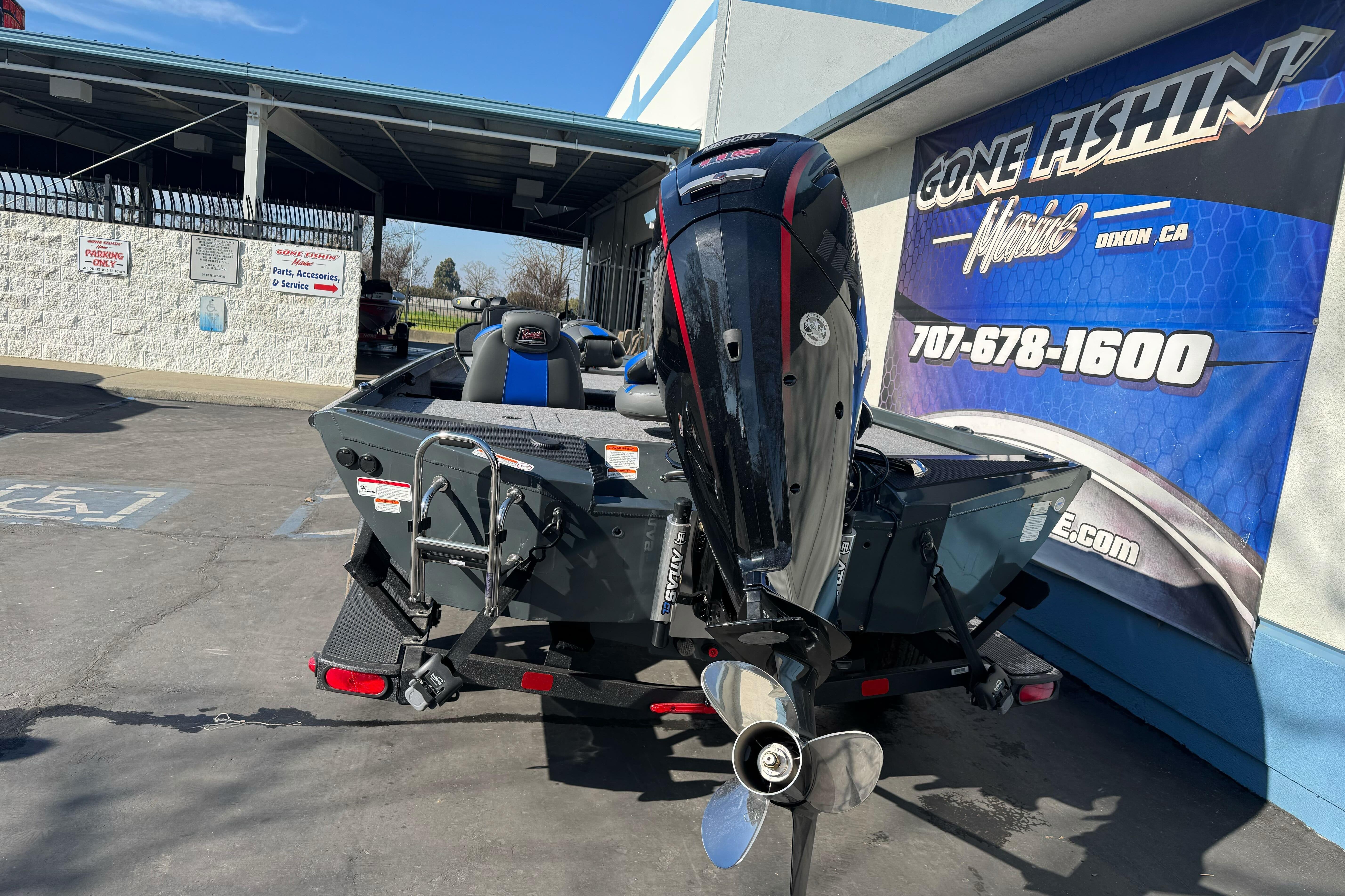 2026 Ranger RT188P boat with outboard motor at dealership, Dixon, CA.