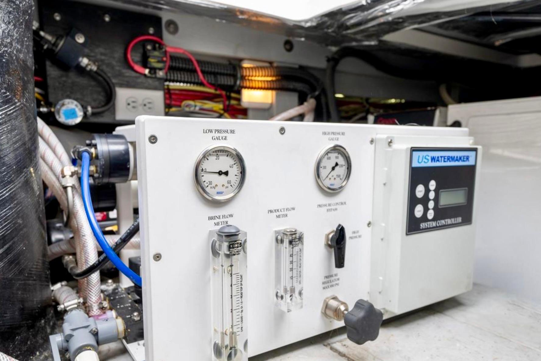 US Watermaker system in 2004 Meridian 490 Pilothouse yacht engine room.