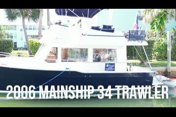 Mainship Flybridge Fast Trawler 34' video