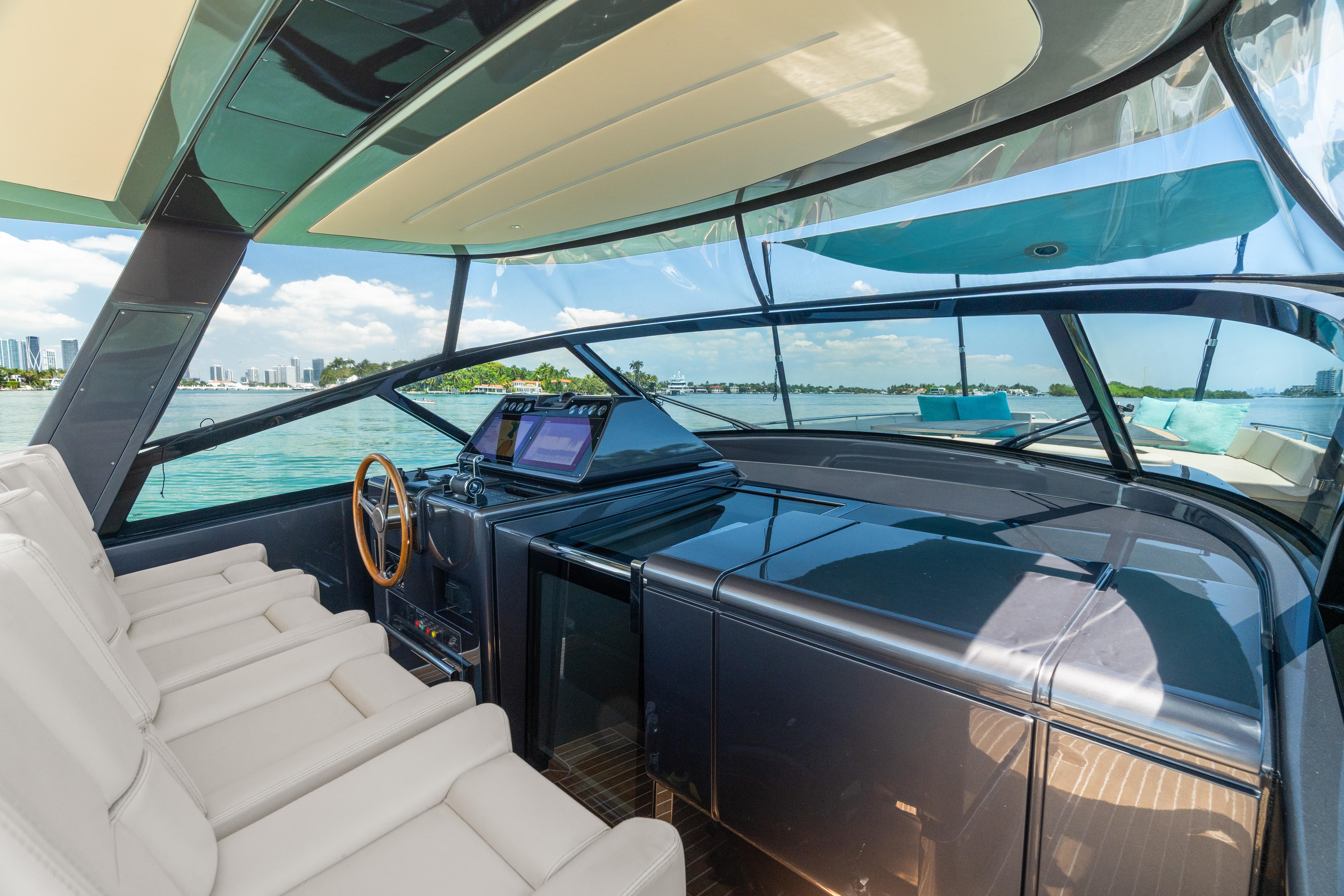 CNM-Continental 54 2019-YANINA FL-US-Luxurious 2019 CNM Continental 54T yacht interior with modern dashboard and panoramic views.-9803754 | Thumbnail