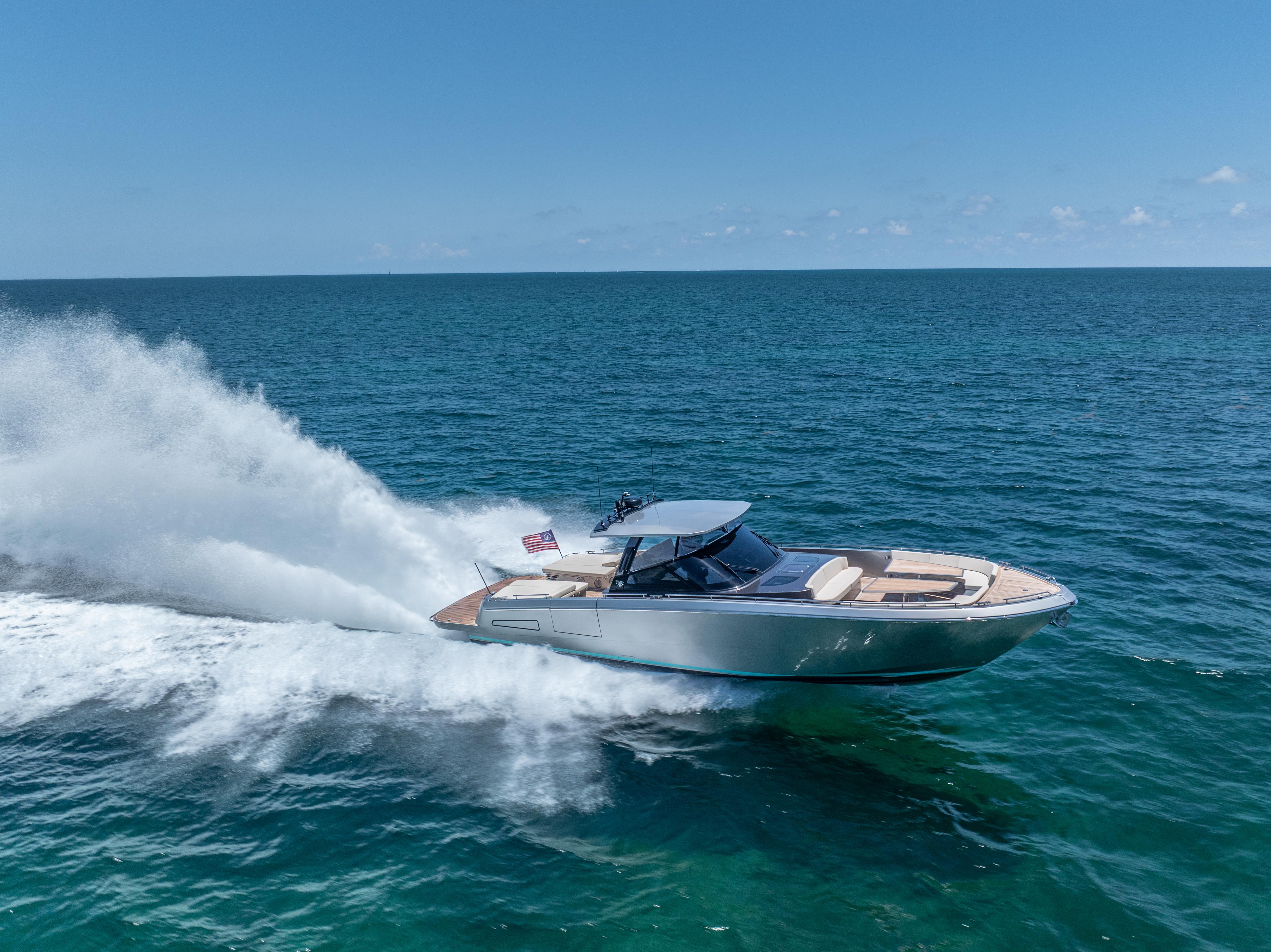 CNM-Continental 54 2019-YANINA FL-US-2019 CNM Continental 54T yacht cruising on open ocean under clear blue sky.-9803754