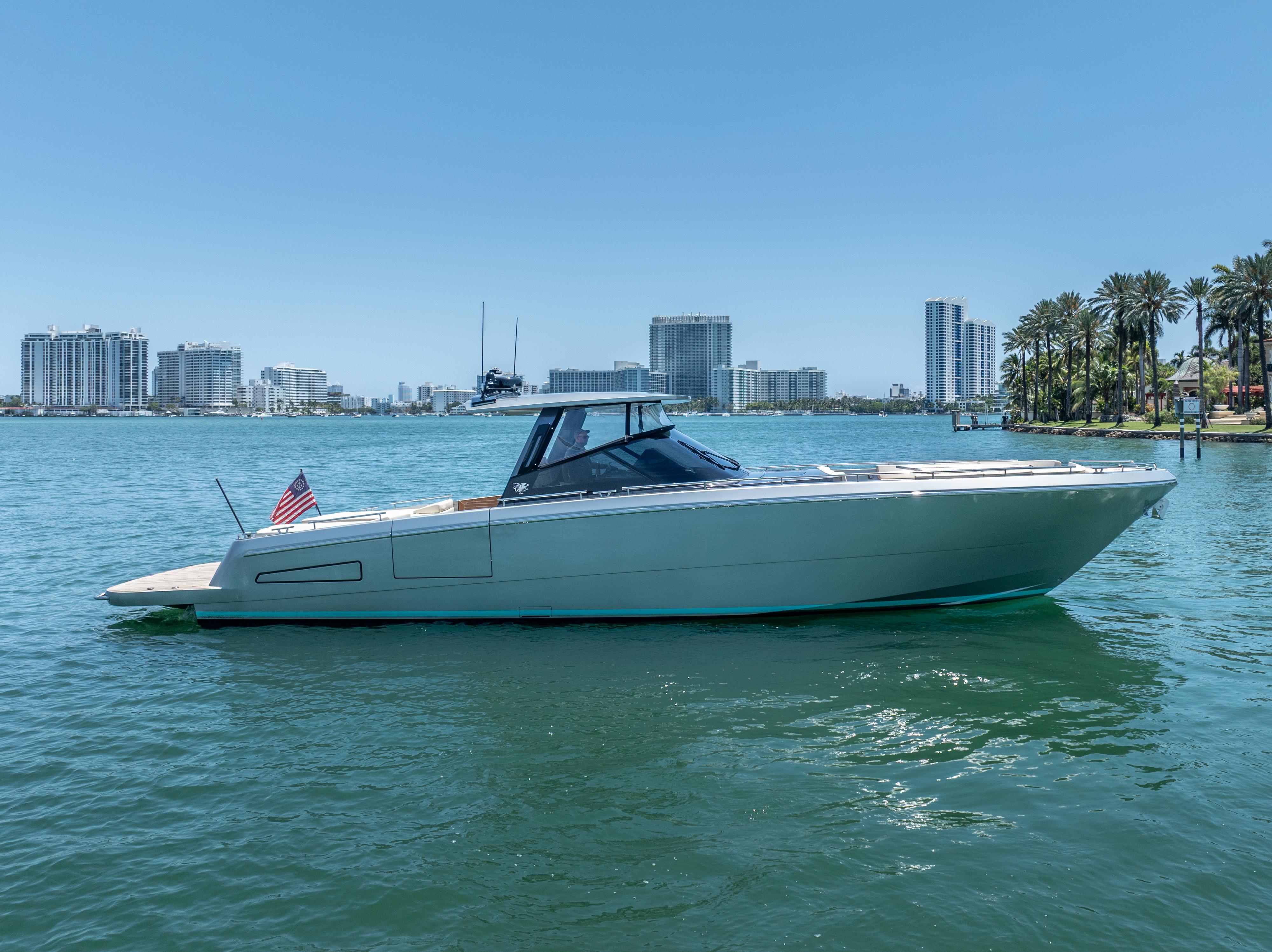 CNM-Continental 54 2019-YANINA FL-US-2019 CNM Continental 54T yacht on a sunny waterfront with city skyline.-9803754 | Thumbnail