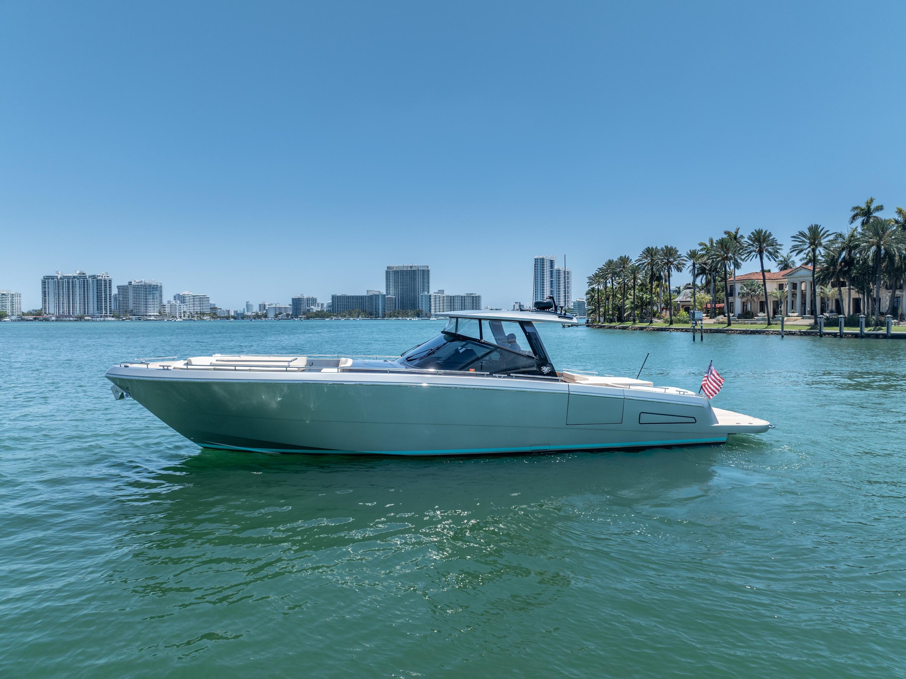 CNM-Continental 54 2019-YANINA FL-US-2019 CNM Continental 54T yacht cruising on a sunny day near a city skyline.-9803754 | Thumbnail