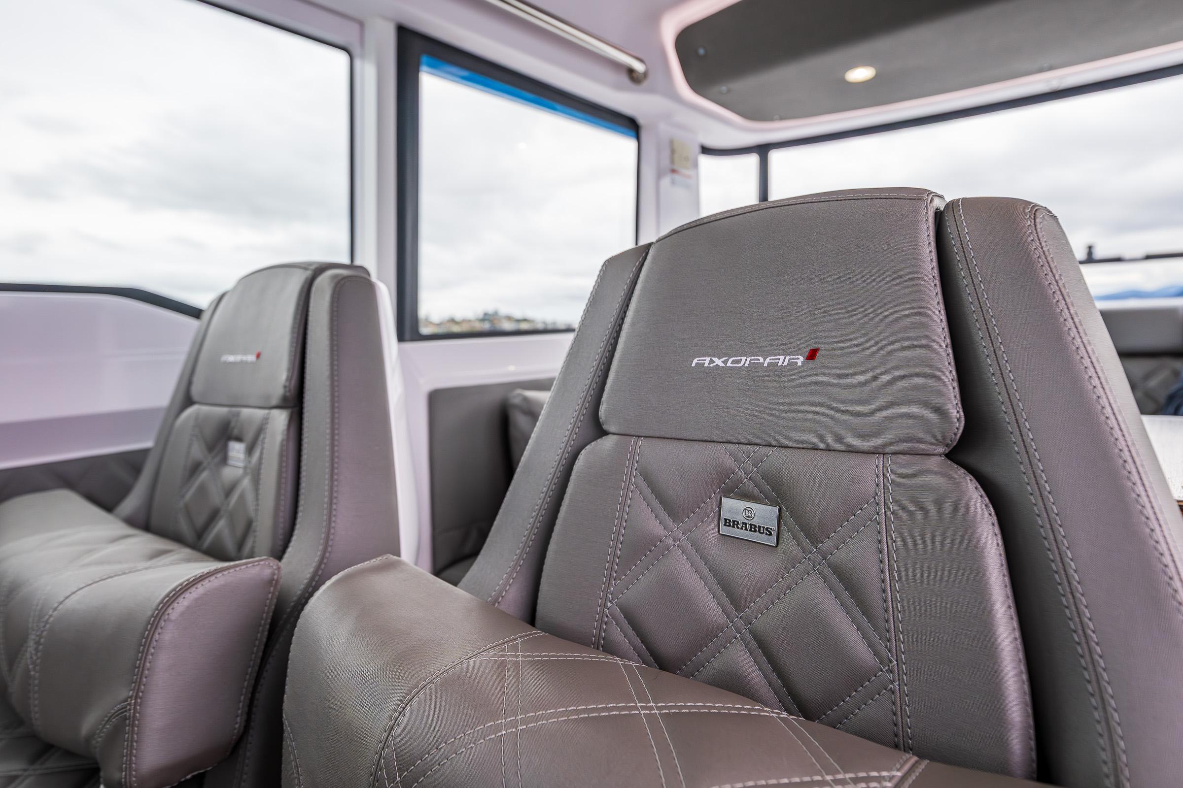 Axopar-37xc  Wetbar 2021-AQVAVIT WA-US-2021 Axopar 37xc Wetbar interior with luxurious leather seating.-9703795 | Thumbnail