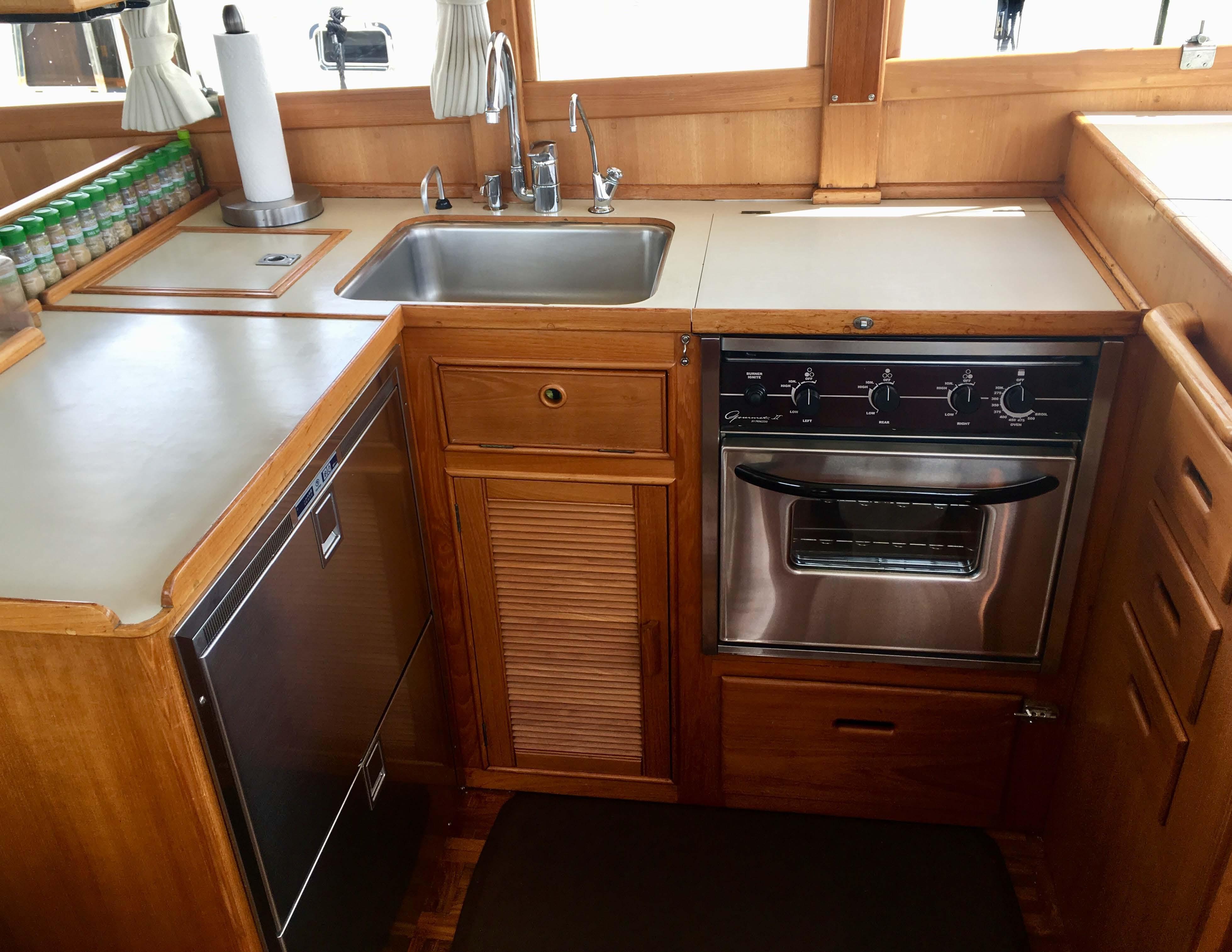 Galley outfitted with all of the amenities