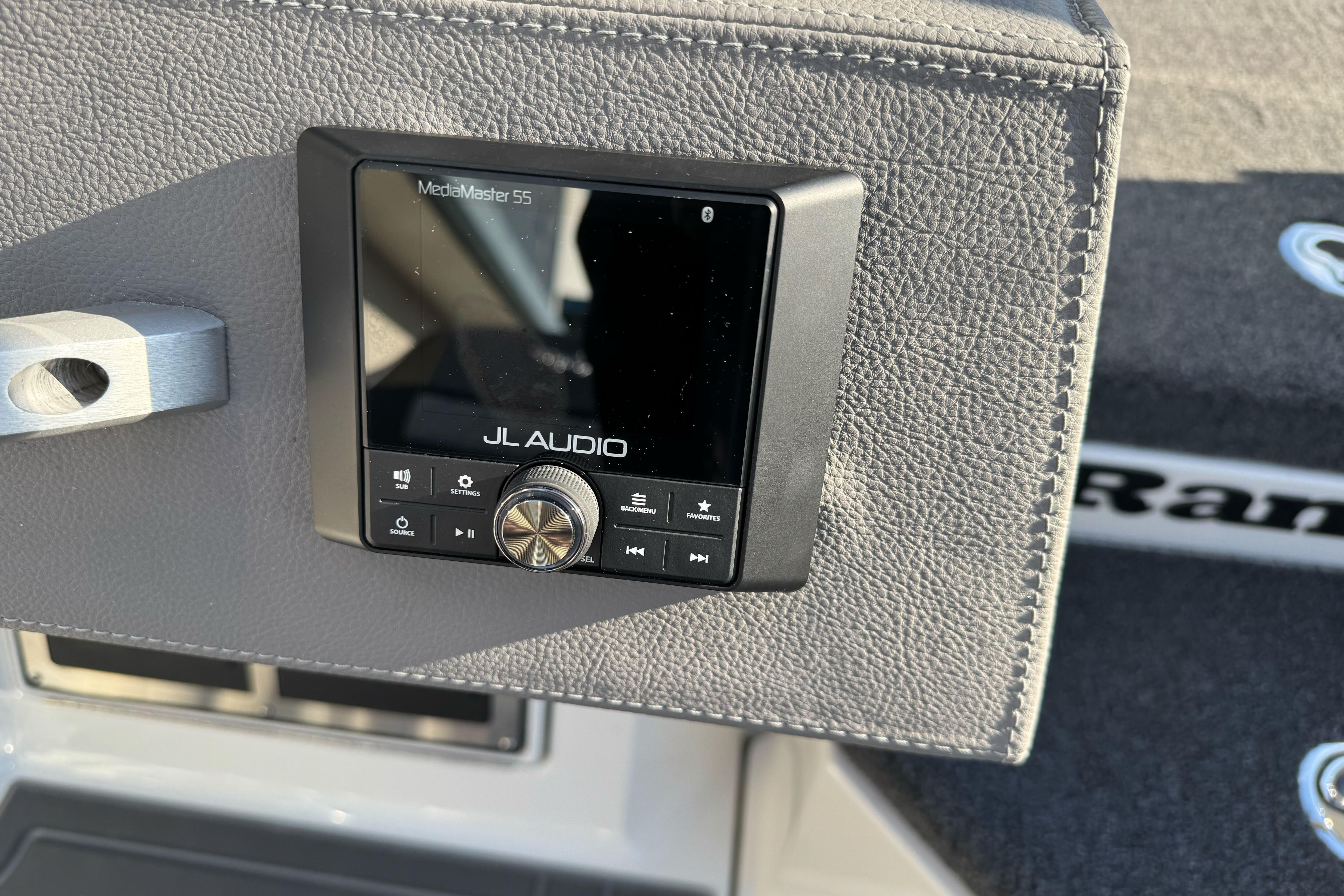 JL Audio MediaMaster 55 on 2026 Ranger 620xFS Pro dashboard, featuring sleek design and controls.