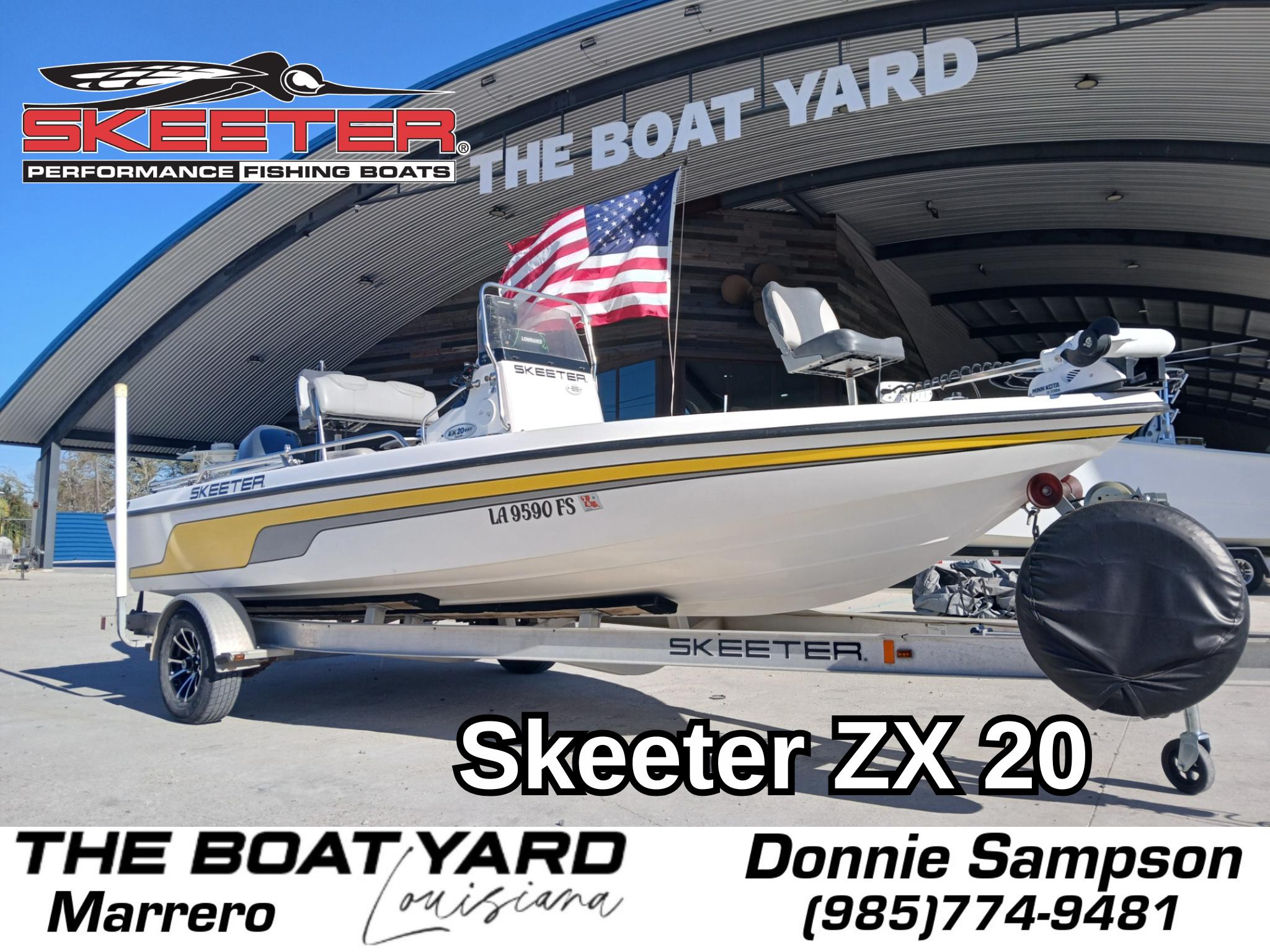 2008 Skeeter 20 ZX fishing boat at The Boat Yard, Marrero, Louisiana.