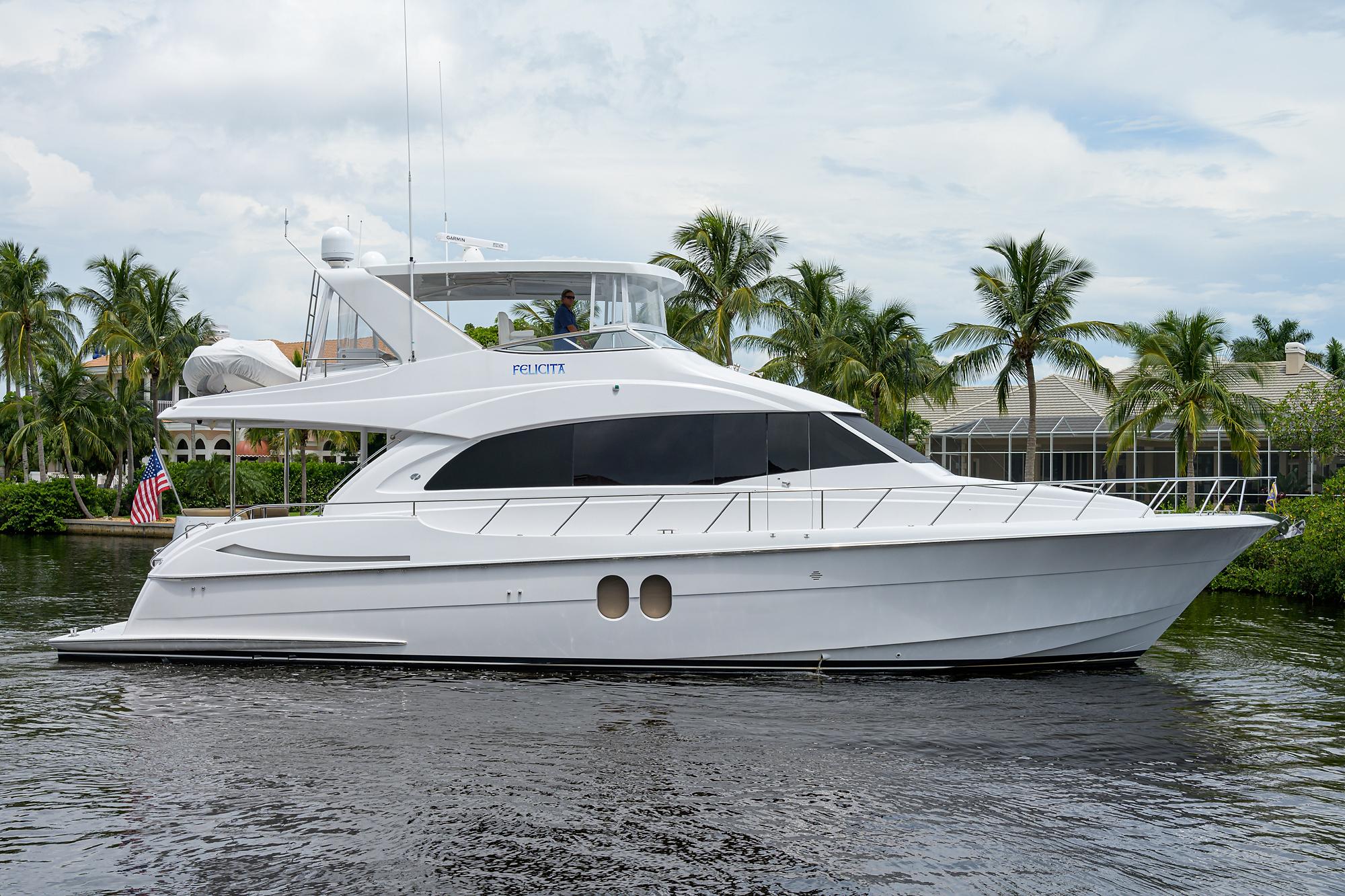 Felicita Yacht For Sale 60 Hatteras Yachts Fort Myers Fl Denison Yacht Sales