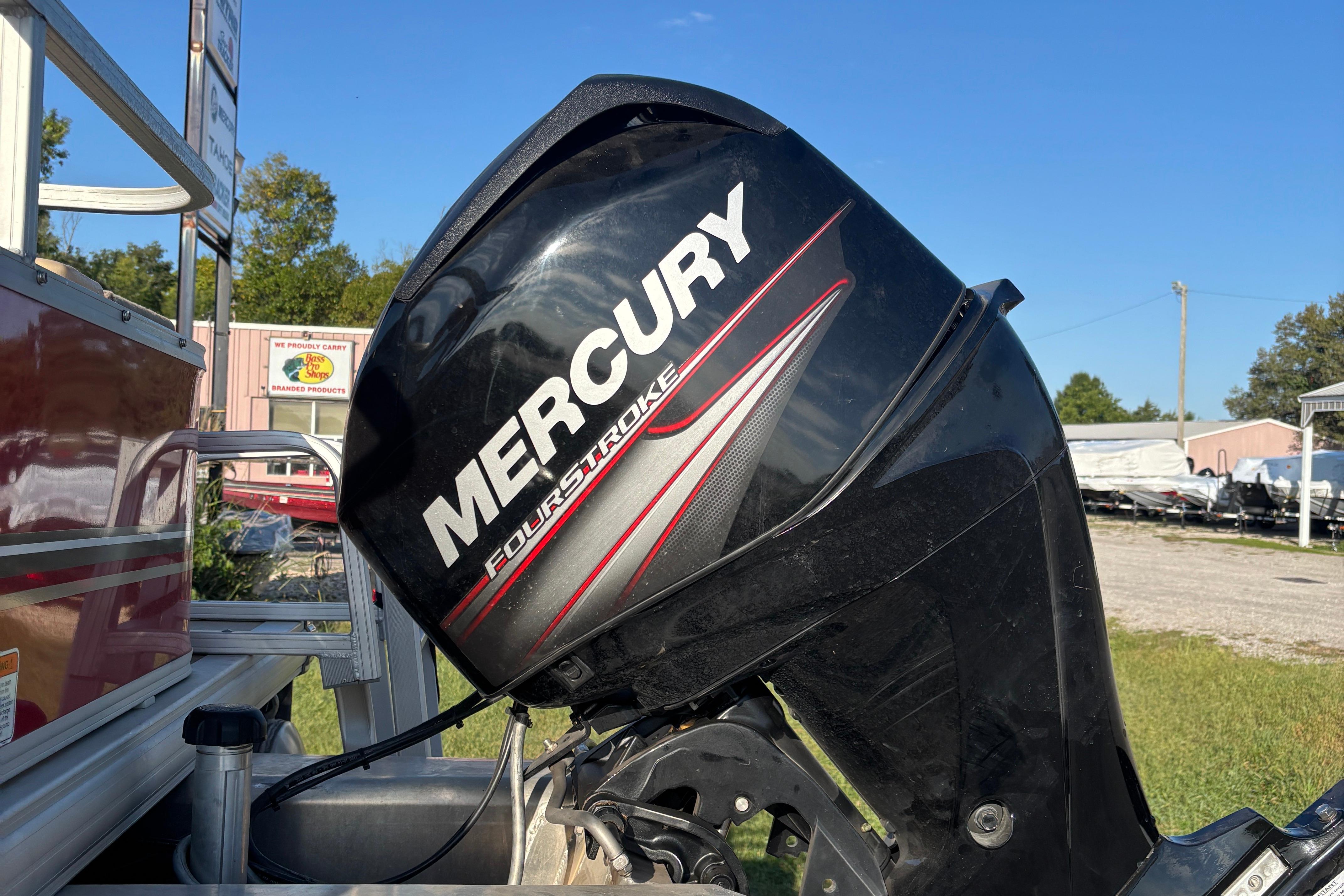2014 Sun Tracker Bass Buggy 18 DLX with Mercury FourStroke outboard motor.