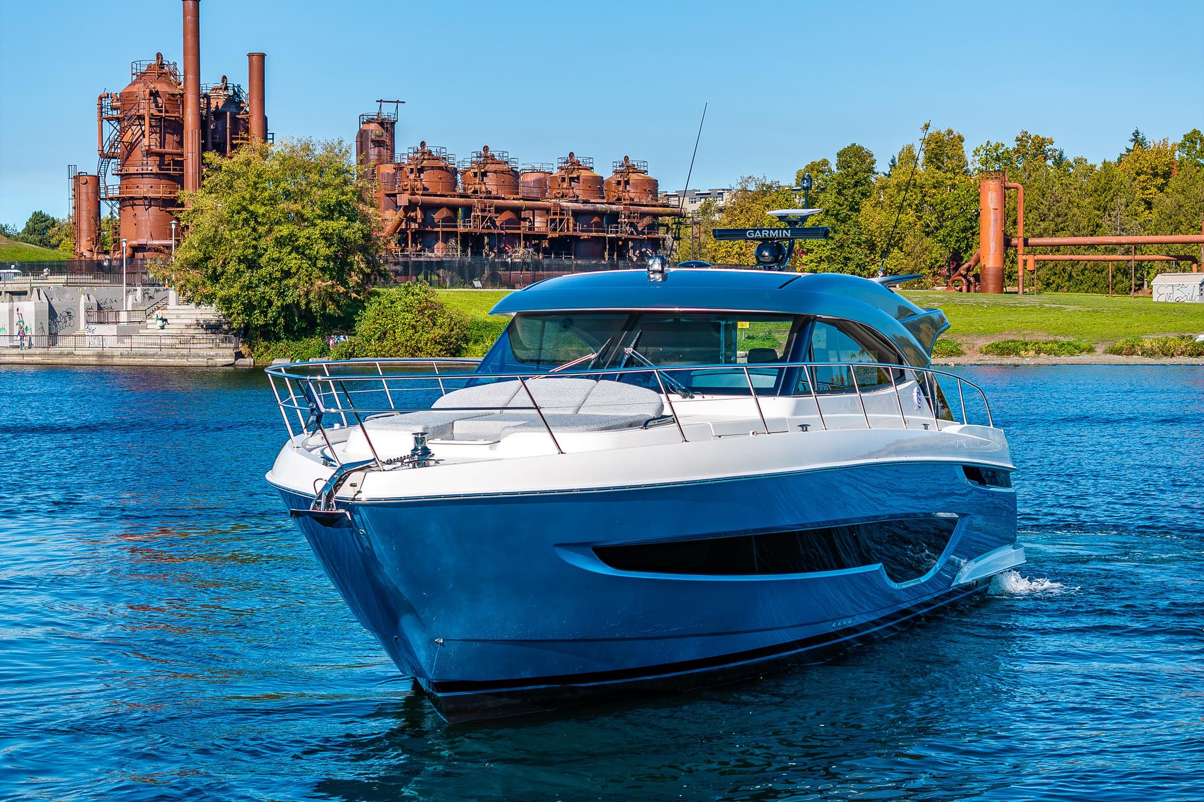 2026 Riviera 4600 Sport Yacht #R075 inventory image at Sun Country Yachts, South Lake Union (Seattle)