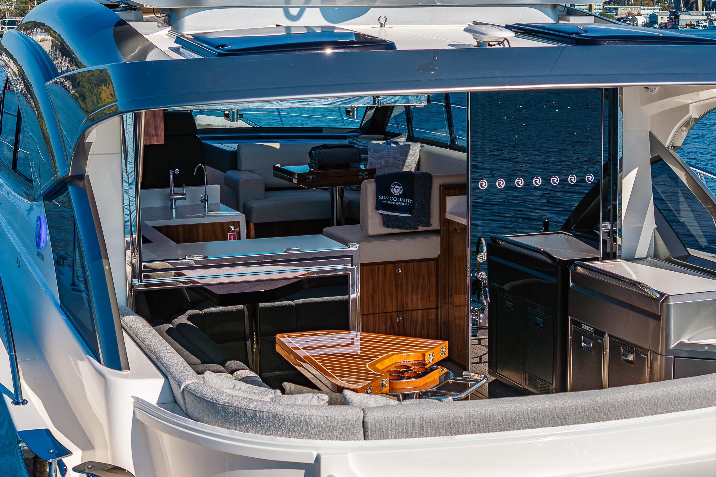 2026 Riviera 4600 Sport Yacht #R075 inventory image at Sun Country Yachts, South Lake Union (Seattle)