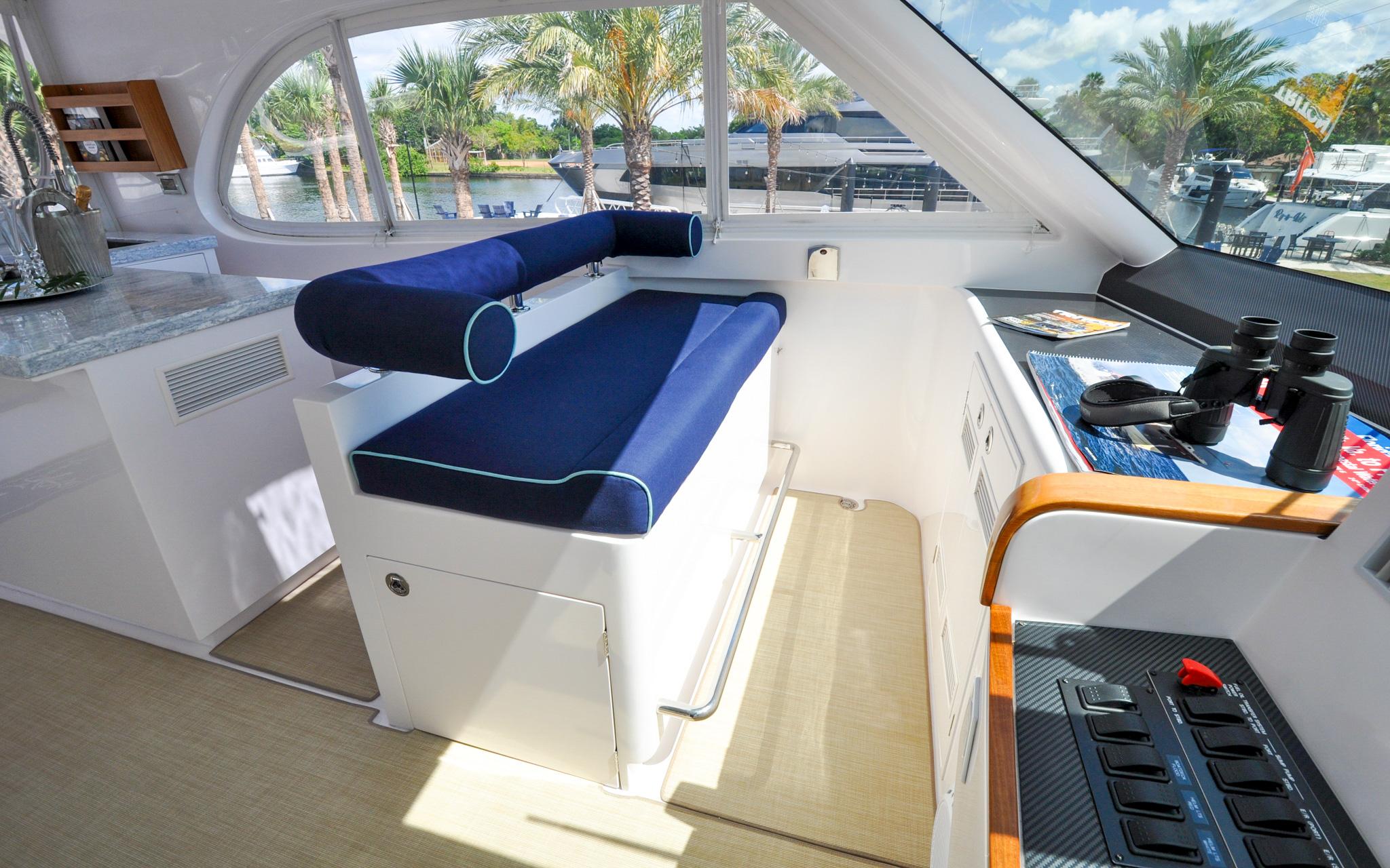 Castina Yacht Photos Pics Horizon 65PC - Castina - Flybridge - Port Forward - Facing Settee