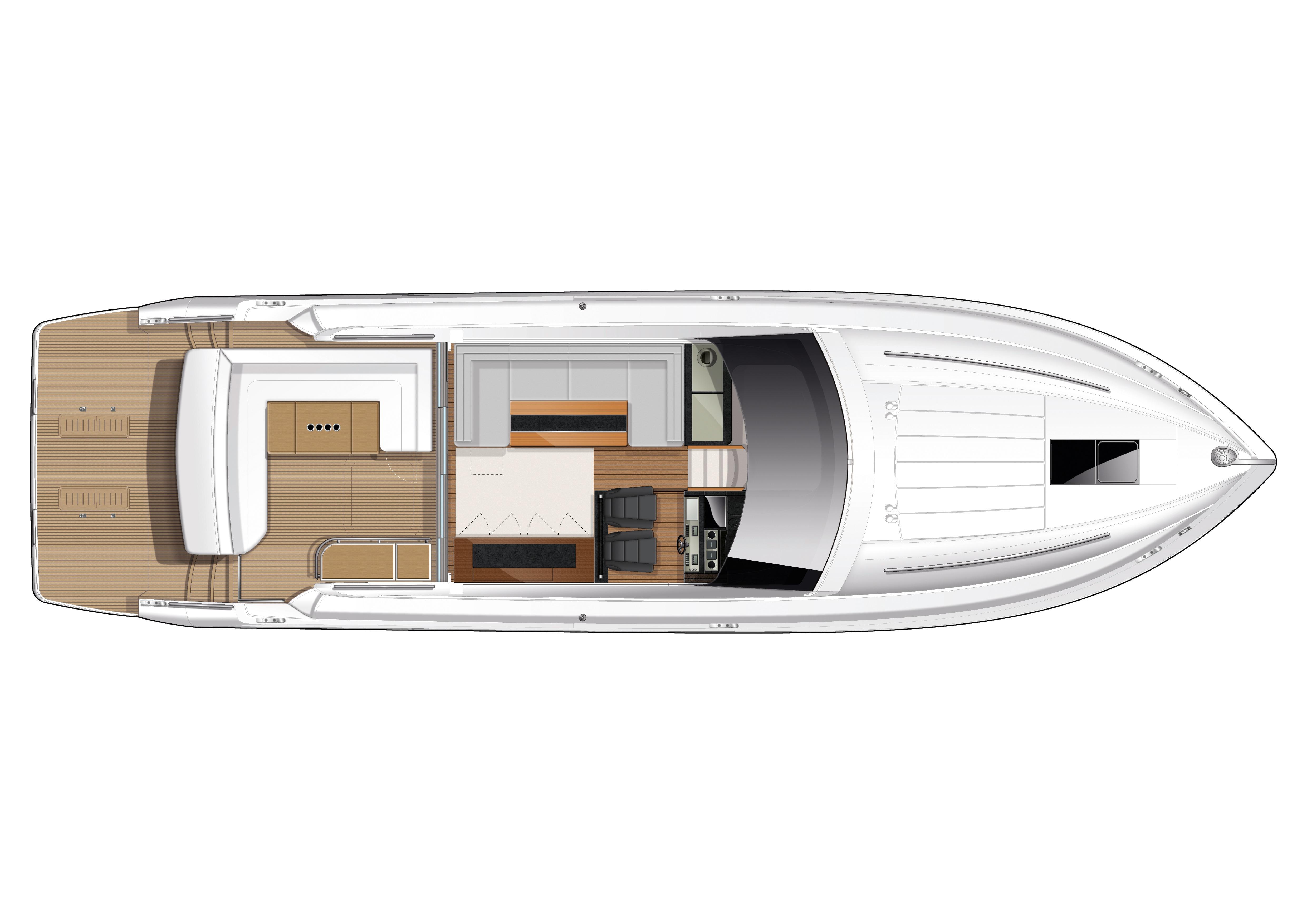 Manufacturer Provided Image: Princess V52 Deck Layout