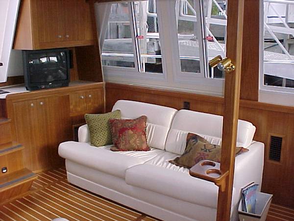 Main Salon Sofa, Entertainment Center