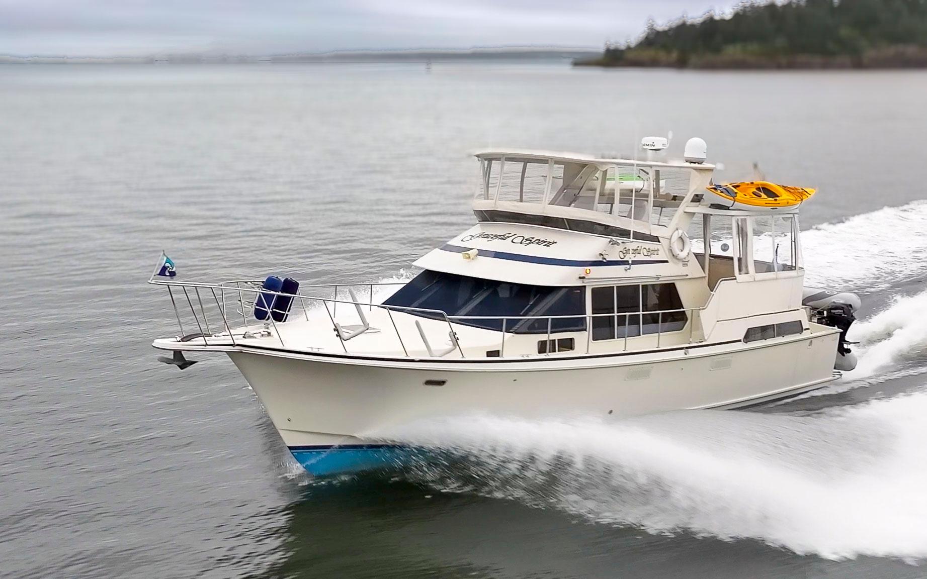 Tollycraft-44 Cockpit Motor Yacht 1990-Graceful Spirit WA-US-1990 Tollycraft 44 Cockpit Motor Yacht cruising on open water.-9844071 | Thumbnail
