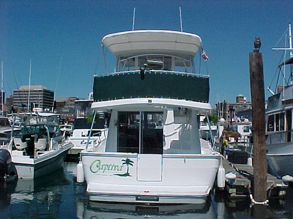 Stern view - Aft Bimini, Weather Curtain