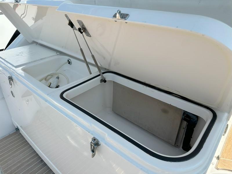 Cabo-Express 2004-TUNA DAZE MA-US-Open storage compartment on a 2004 Cabo Express boat, showcasing interior space.-5384122 | Thumbnail