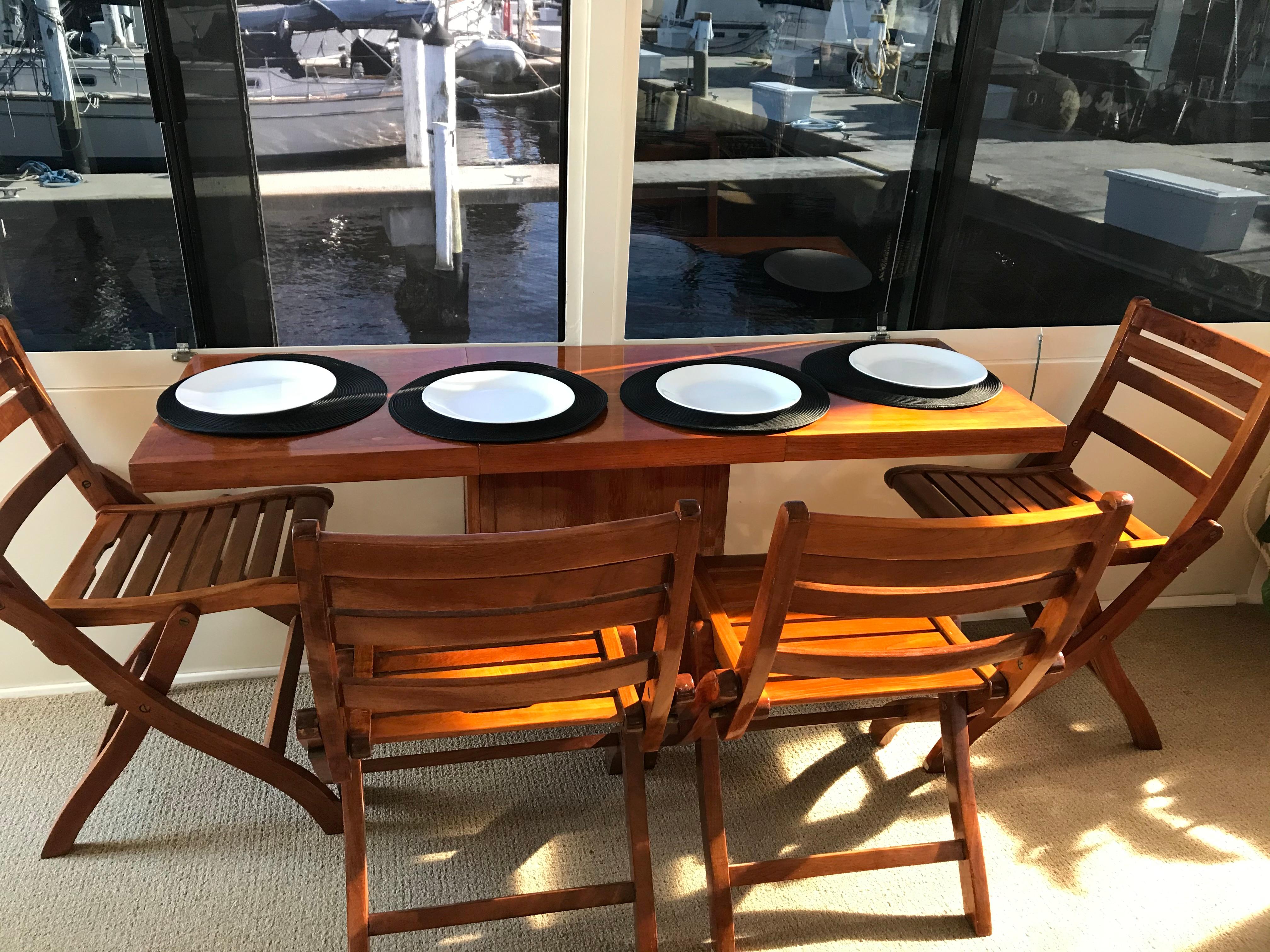 Aft Deck Table Seating for four