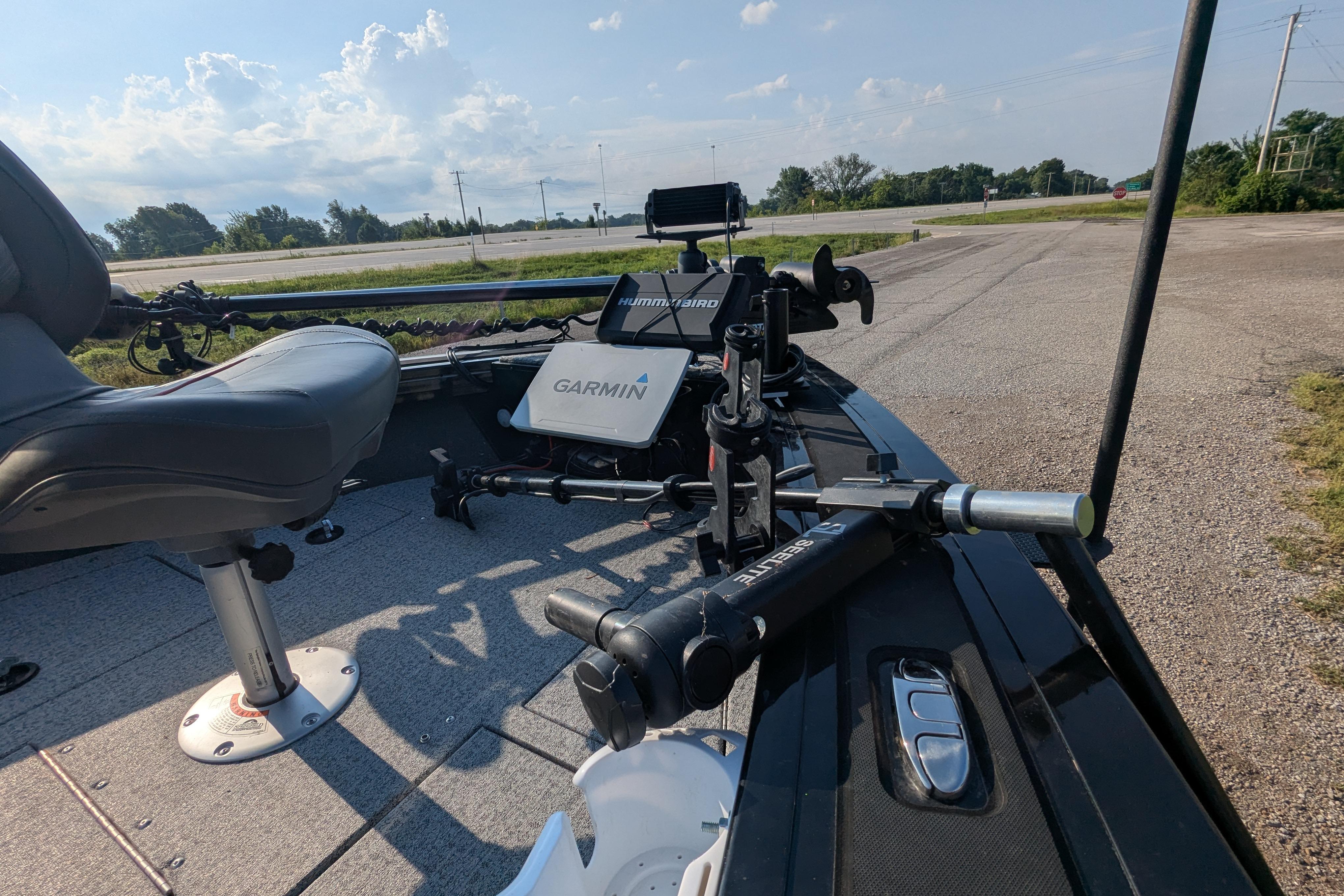 2023 Tracker Targa V-19 Combo Tournament Edition boat with Garmin and Humminbird equipment.