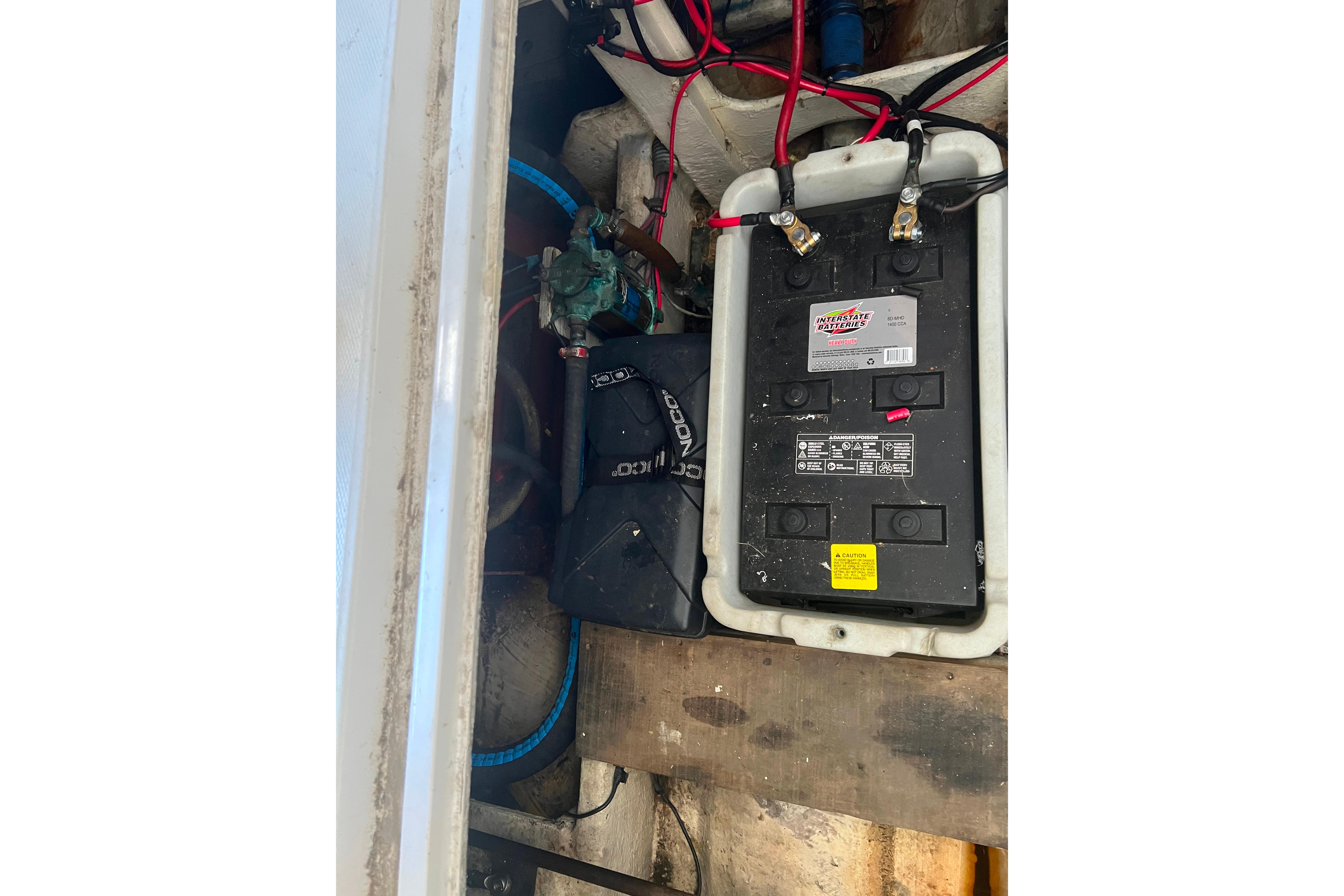 Starboard 8D engine starting battery(new) and generator starting battery (in case)