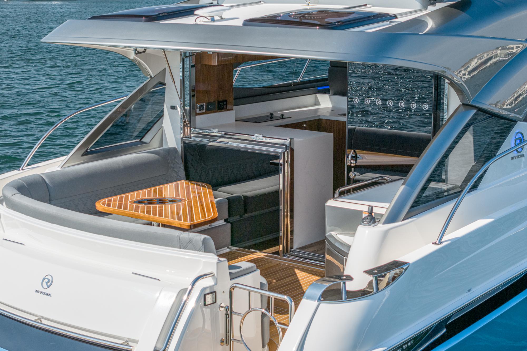 2024 Riviera 4600 Sport Yacht #R034 inventory image at Sun Country Marine Group, Newport Beach 2024 Riviera 4600 Sport Yacht #R034 inventory image at Sun Country Marine Group, Newport Beach