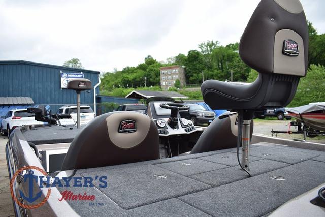 2025 Ranger Z185 boat interior with seating, displayed at Thayer's Marine dealership.