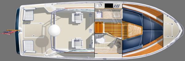 Back Cove 26 Open, Layout