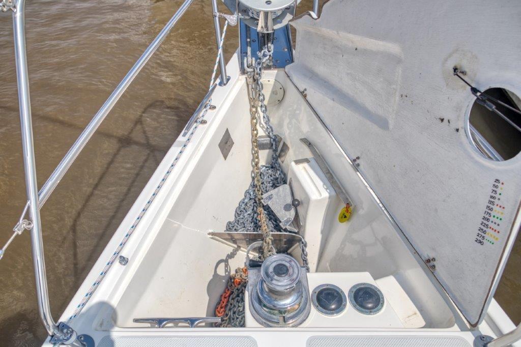 Chain locker and refurbished windlass