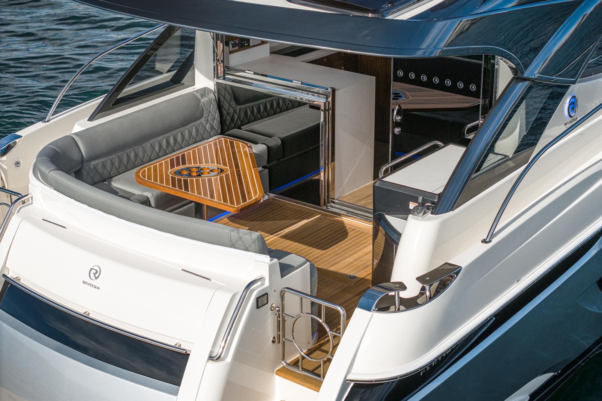 2024 Riviera 4600 Sport Yacht #R030 inventory image at Sun Country Marine Group, San Diego Harbor Island 2024 Riviera 4600 Sport Yacht #R030 inventory image at Sun Country Marine Group, San Diego Harbor Island
