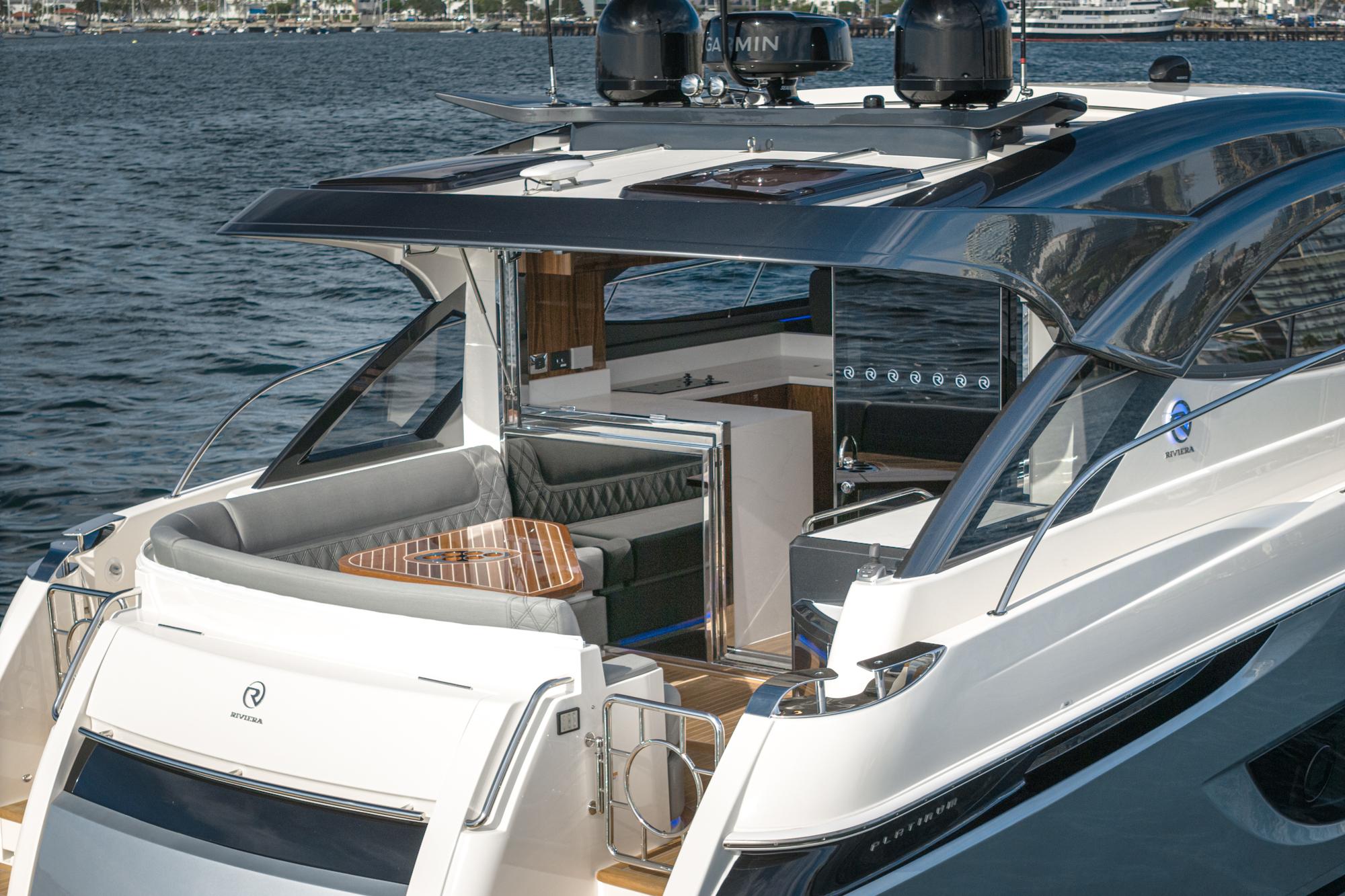 2024 Riviera 4600 Sport Yacht #R030 inventory image at Sun Country Marine Group, San Diego Harbor Island 2024 Riviera 4600 Sport Yacht #R030 inventory image at Sun Country Marine Group, San Diego Harbor Island