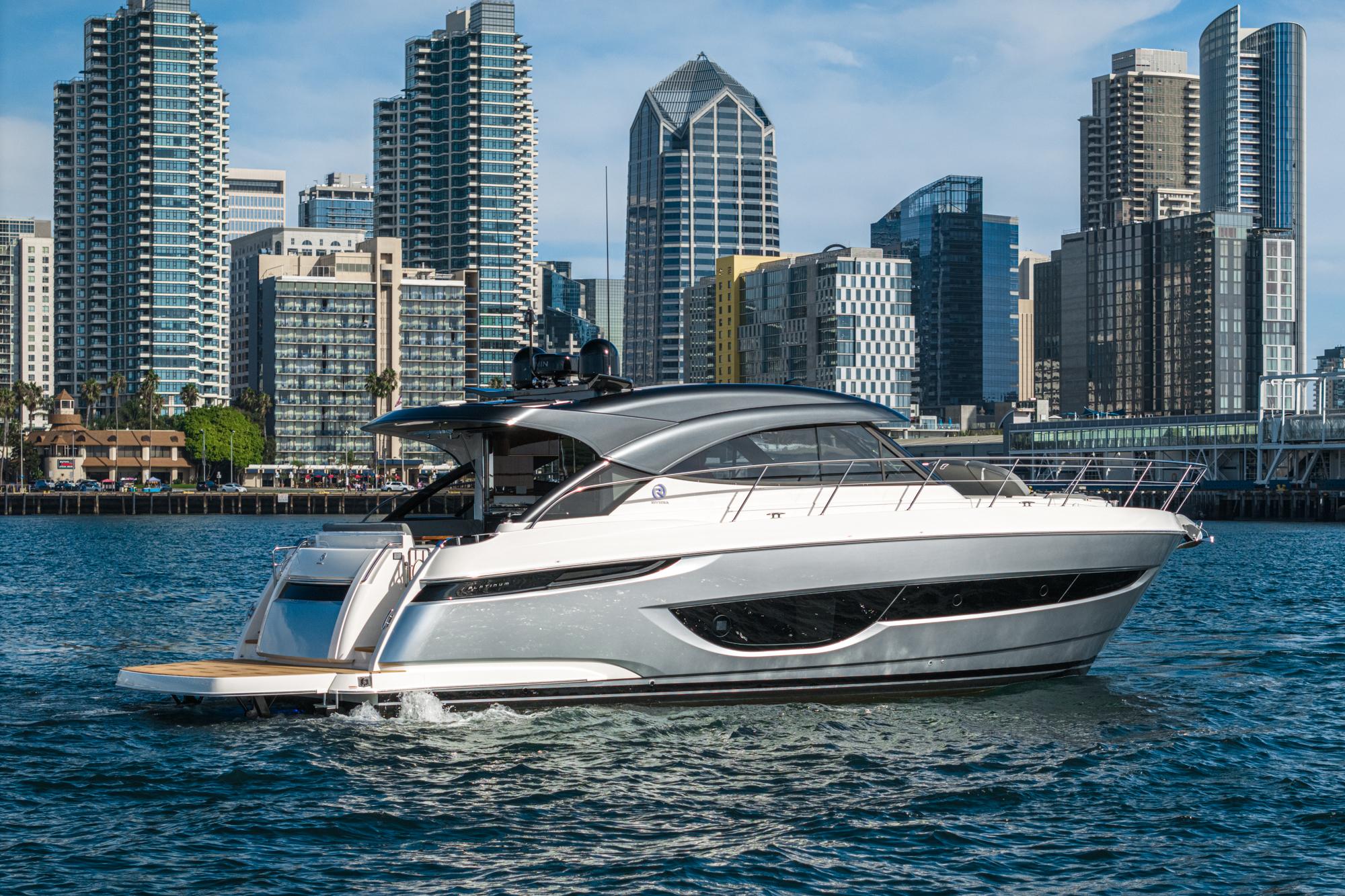 2024 Riviera 4600 Sport Yacht #R030 inventory image at Sun Country Marine Group, San Diego Harbor Island 2024 Riviera 4600 Sport Yacht #R030 inventory image at Sun Country Marine Group, San Diego Harbor Island