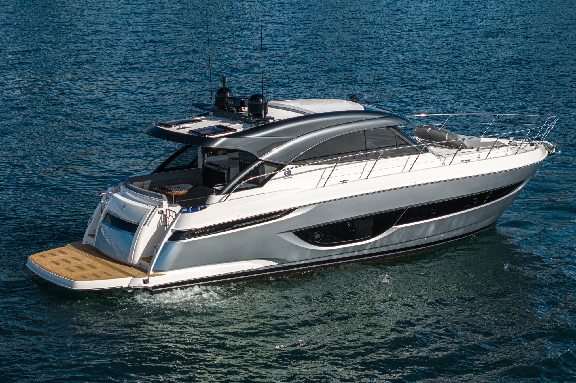 2024 Riviera 4600 Sport Yacht #R030 inventory image at Sun Country Marine Group, San Diego Harbor Island 2024 Riviera 4600 Sport Yacht #R030 inventory image at Sun Country Marine Group, San Diego Harbor Island