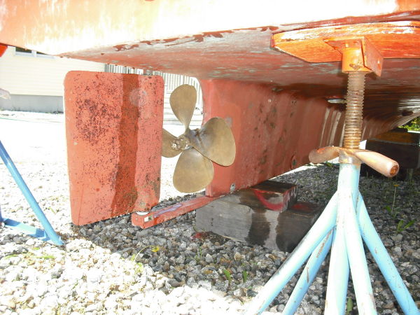 Bronze wheel,rudder and skeg