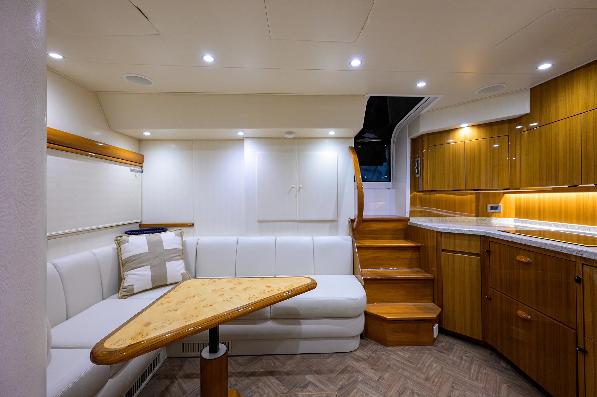 Viking 52 PRIVATE ISLAND - Salon Seating & Galley