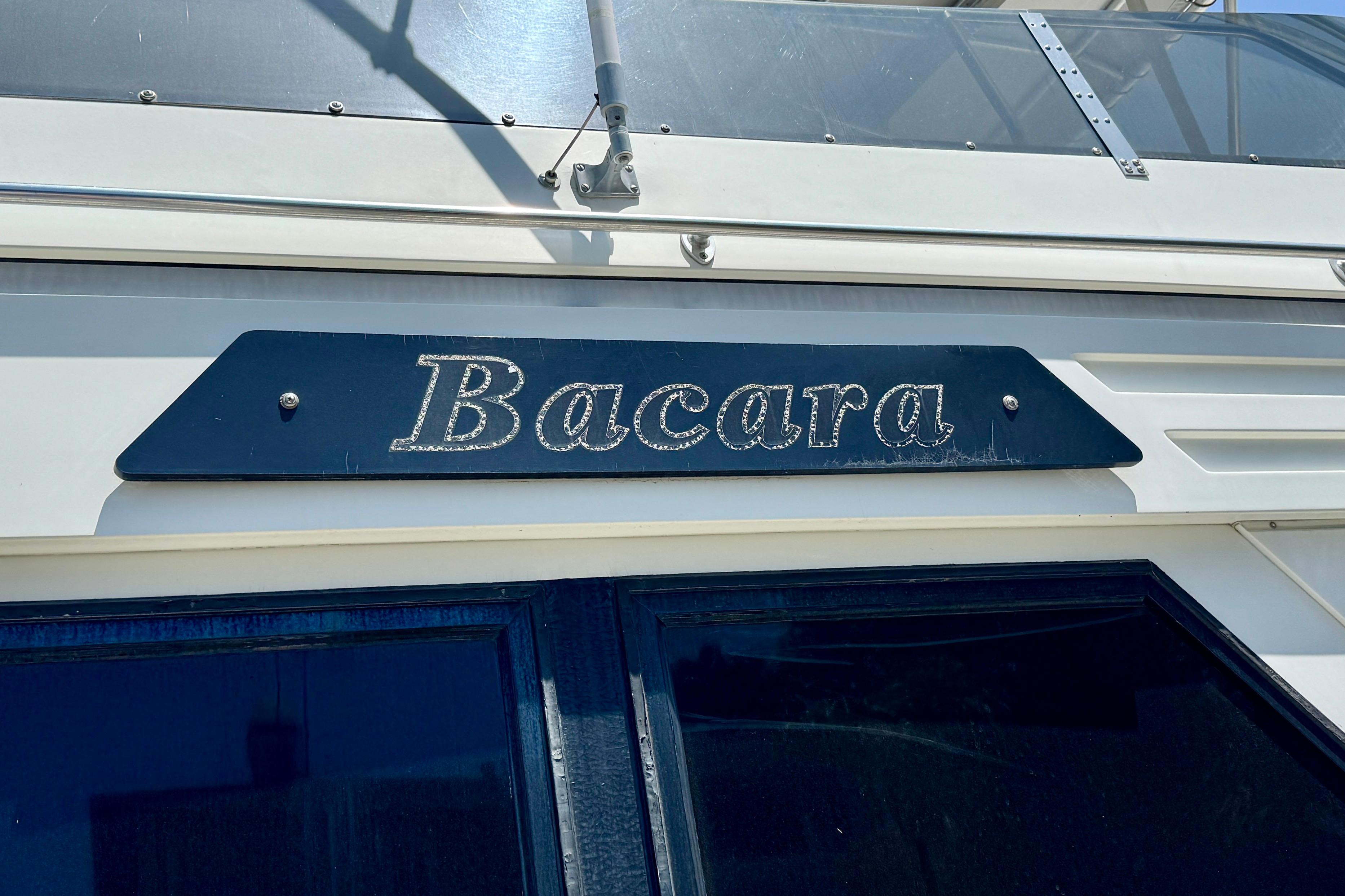 1993 Tollycraft 57 Pilothouse Motor Yacht with "Bacara" nameplate.