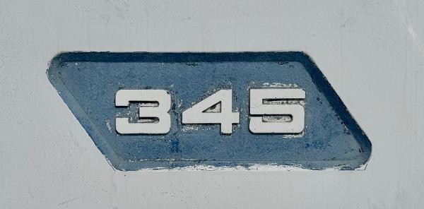 Camper & Nicholsons Nicholson 35, 1984 model, blue and white '345' emblem.