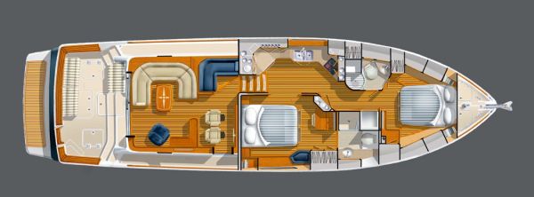 Sabre 52u0027 Layout (Modifications to Salon not Represented)