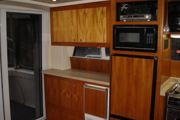 Port side galley & storage
