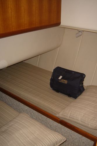 Double bunks in guest cabin