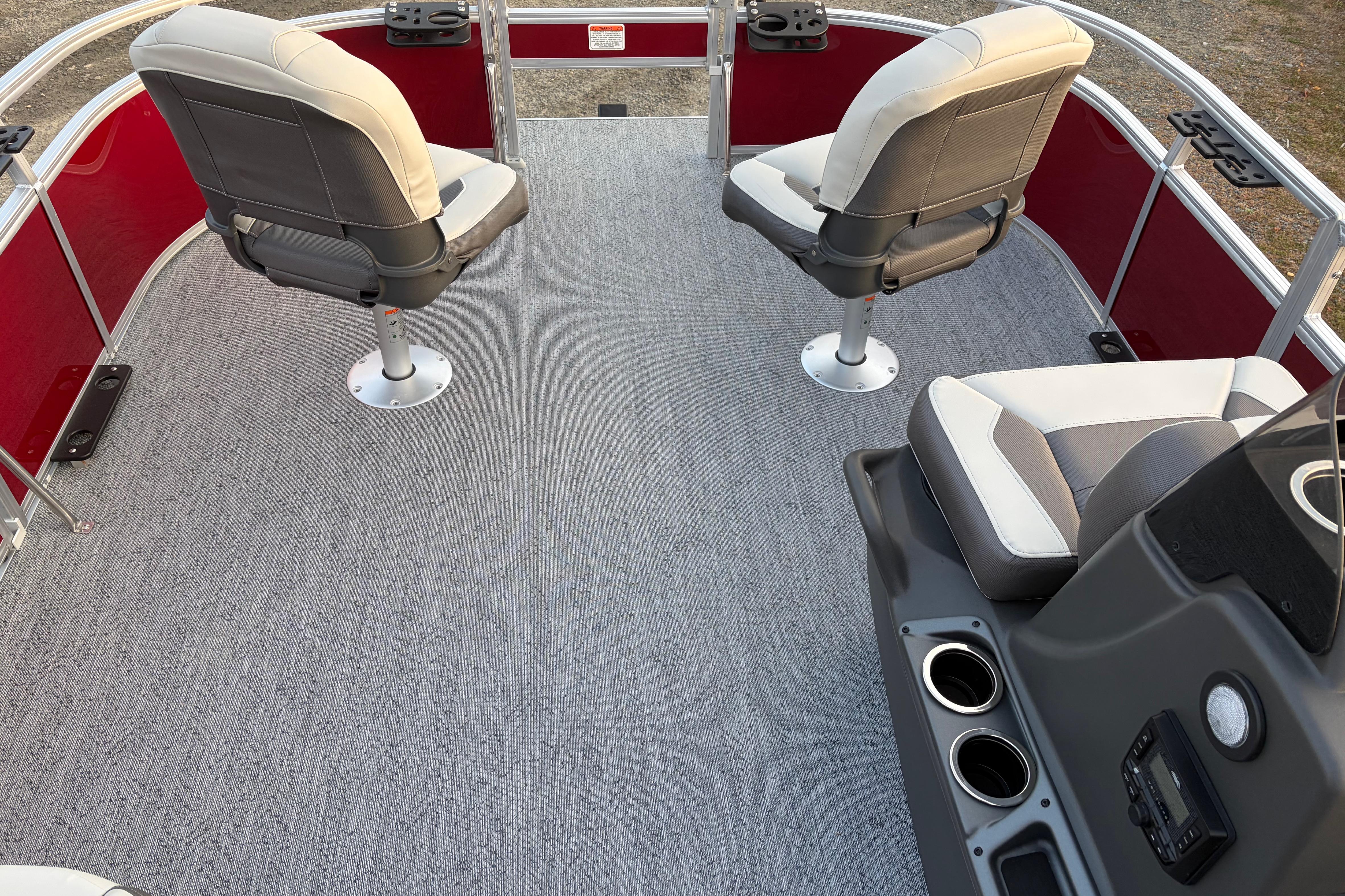 2026 Sun Tracker Bass Buggy 16 XL Select interior with seating and console.