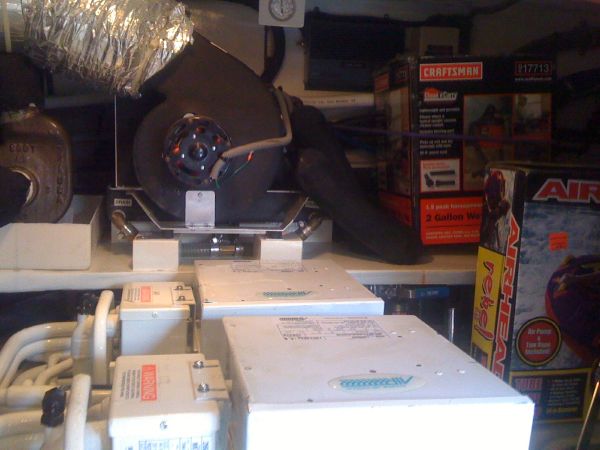 AC closet in lazarette