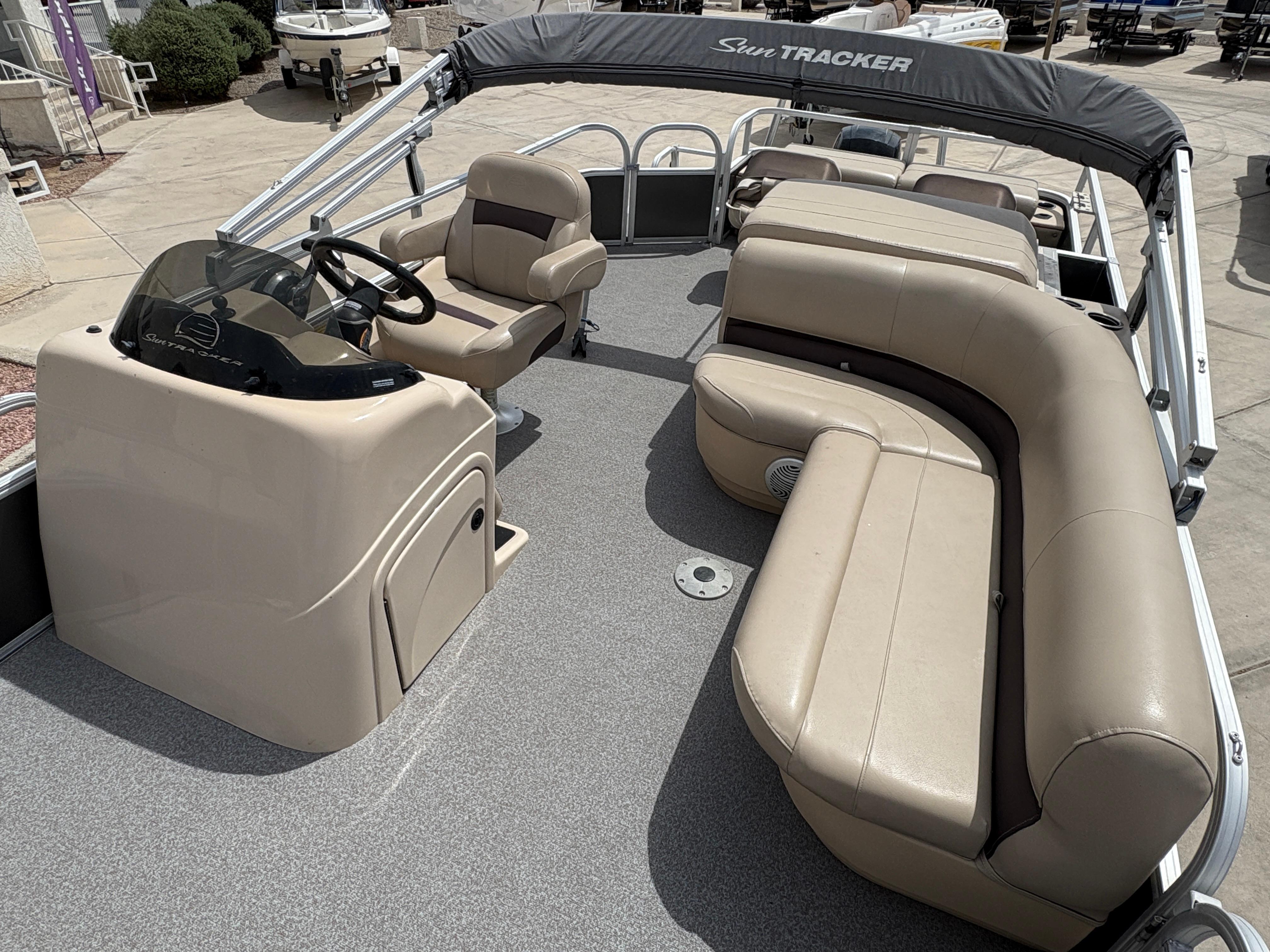 2017 Sun Tracker Fishin' Barge 22 DLX #TRW4842 inventory image at Sun Country Marine Group, Lake Havasu City, AZ 2017 Sun Tracker Fishin' Barge 22 DLX #TRW4842 inventory image at Sun Country Marine Group, Lake Havasu City, AZ