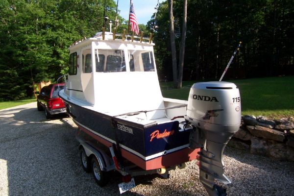 Stern shot on the trailer