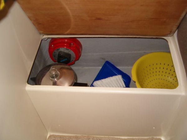 Storage under step