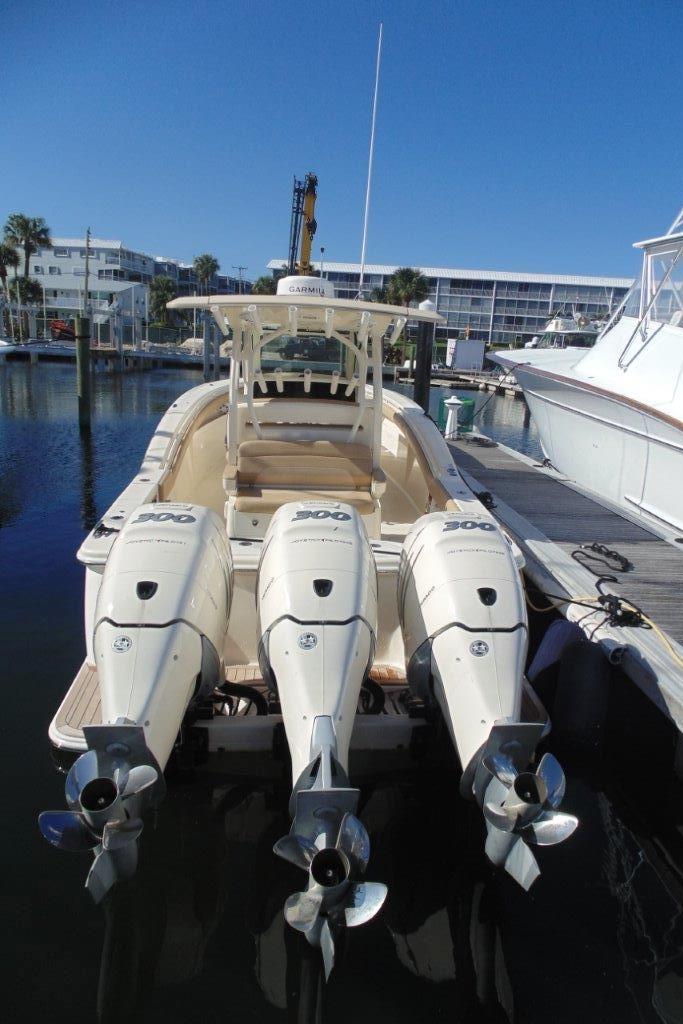 Scout 35 - Aft View of Console & Engines