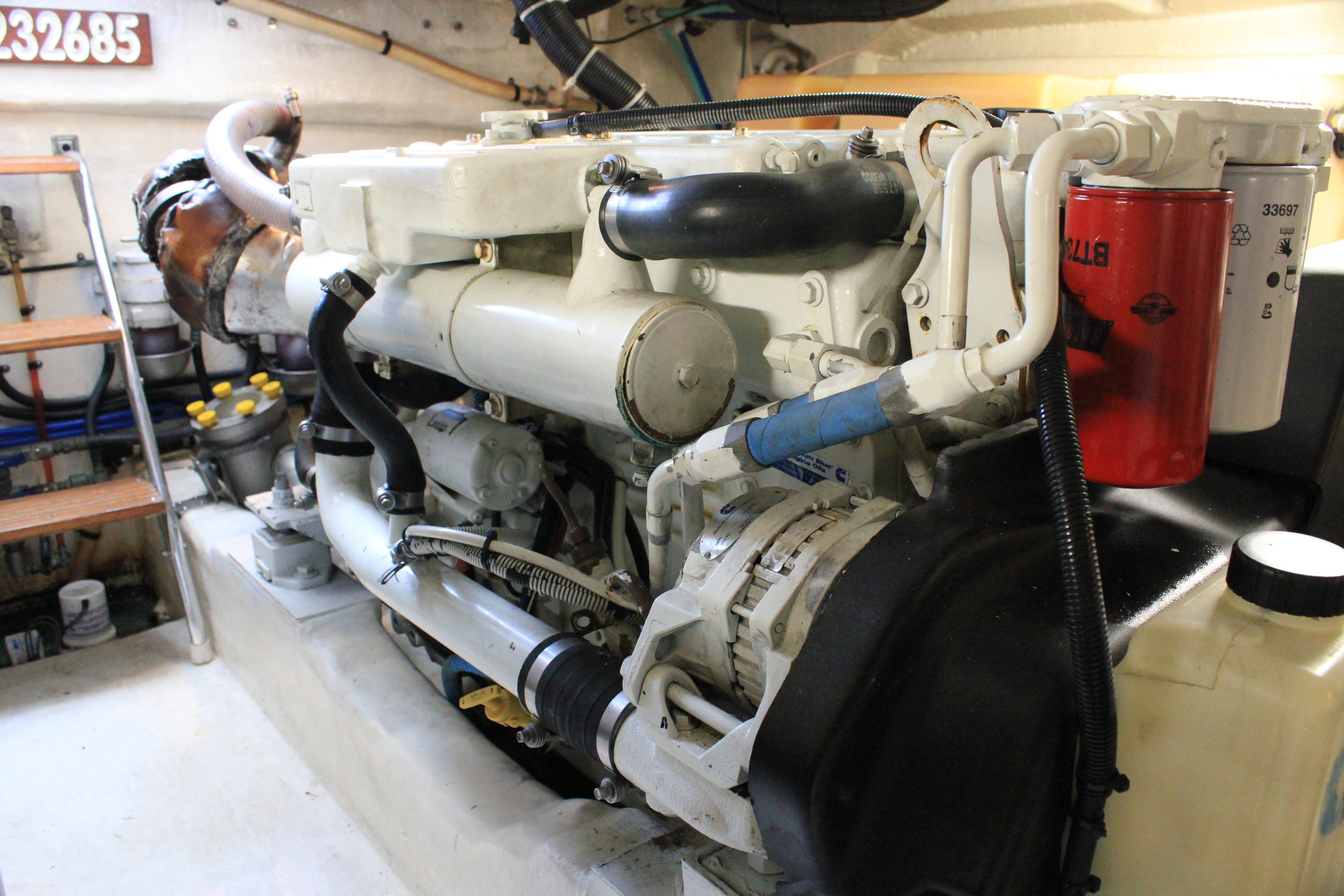 37 ft Riviera 37 Convertible Engine room port engine