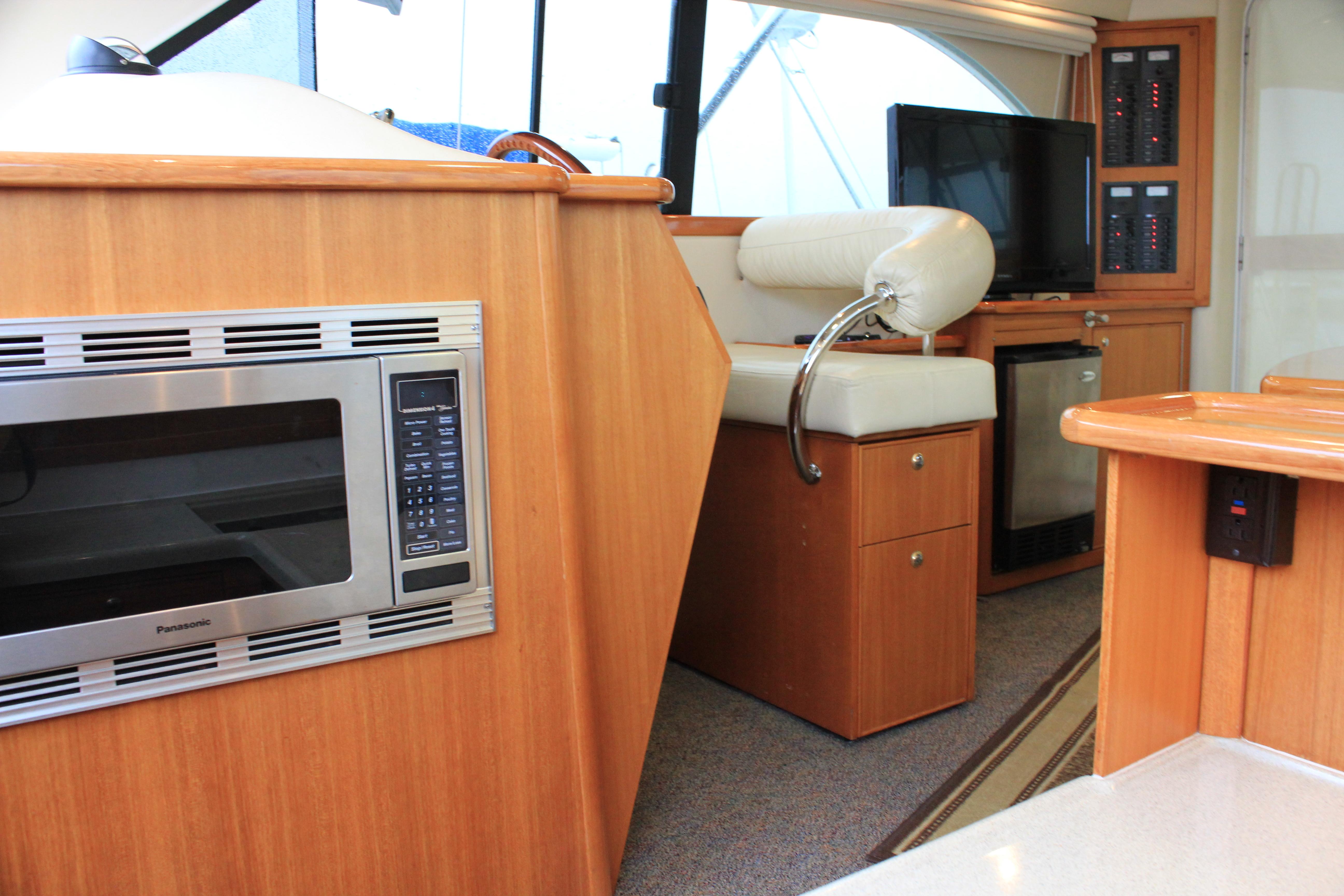 37 ft Riviera 37 Convertible Galley looking aft