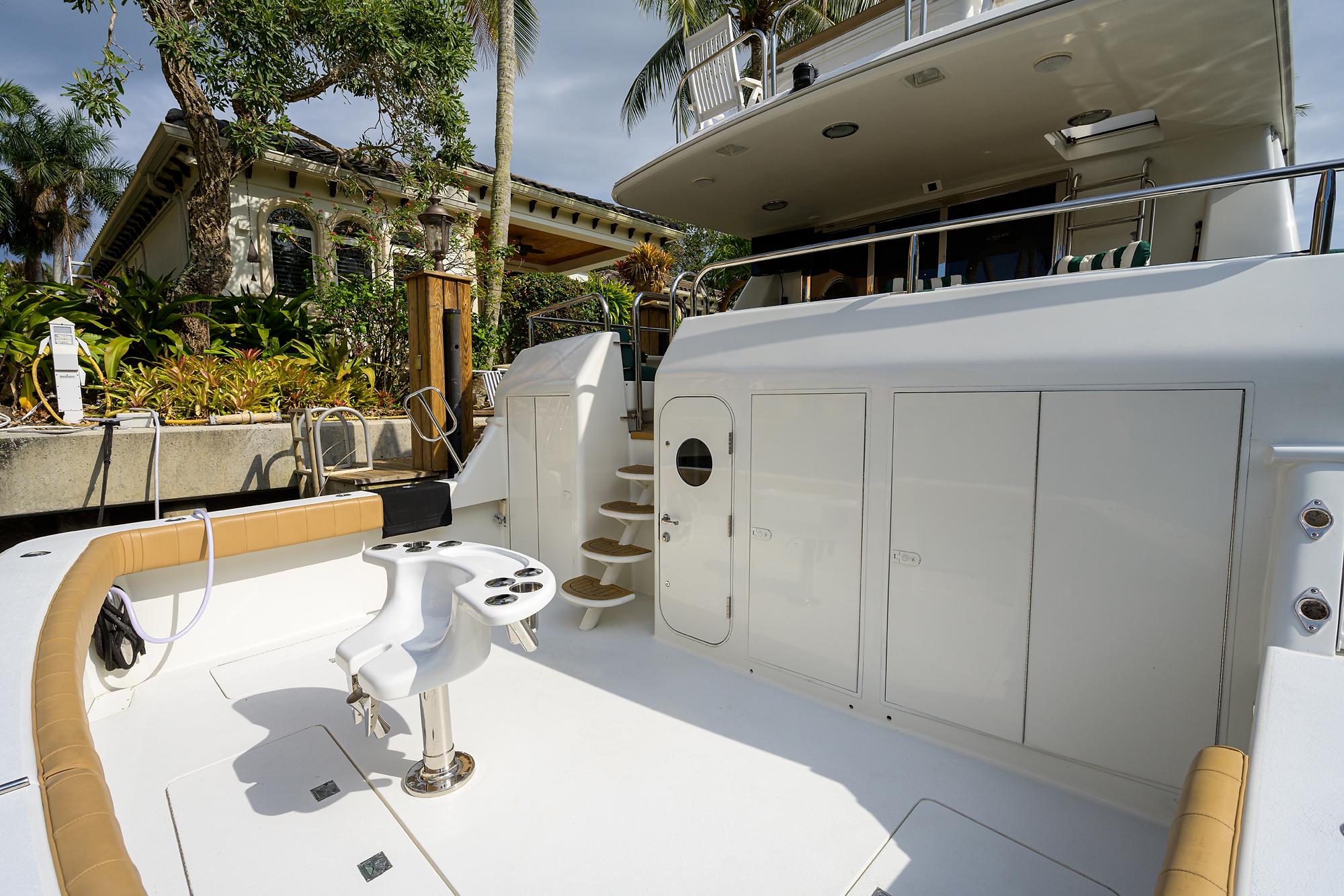 1998 Lazzara 80  - Cockpit & Stairs to Aft Deck